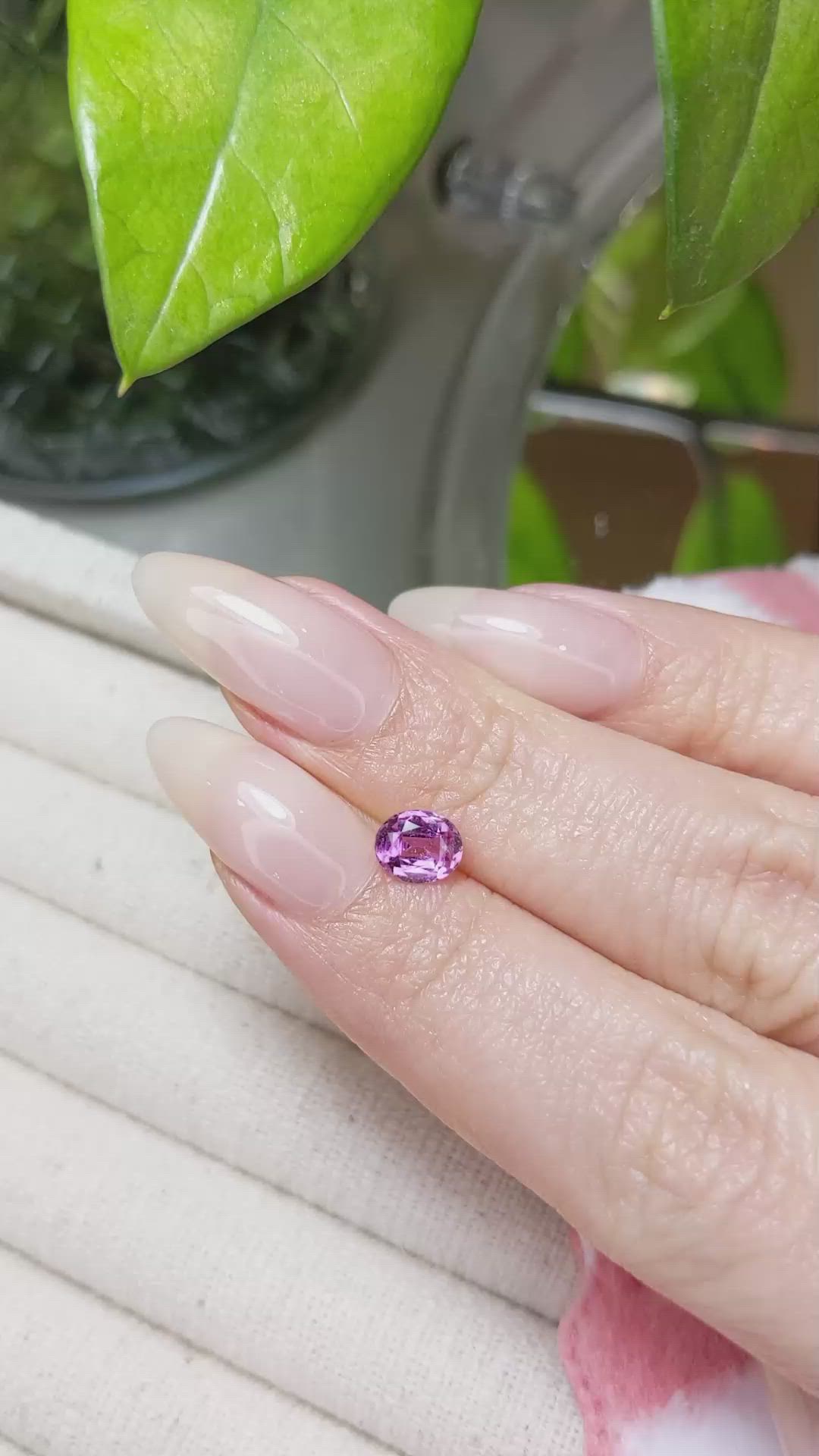 0.88 Ct. Pink Sapphire from Ceylon (Sri Lanka) Size Video