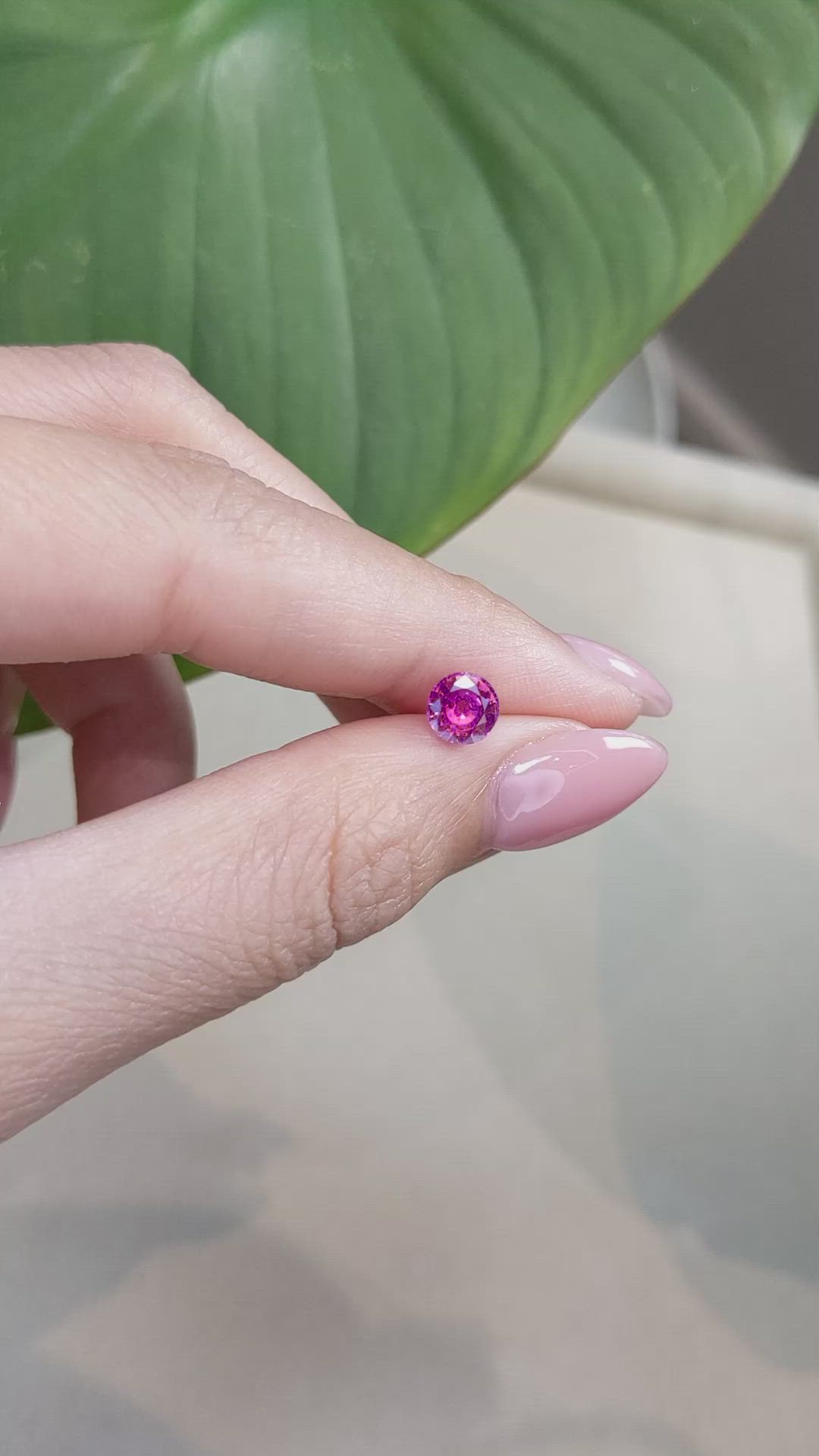 1.01 Ct. Pink Sapphire from Ceylon (Sri Lanka) Size Video