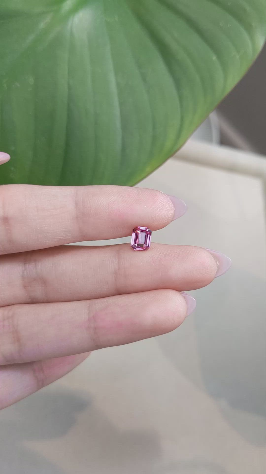 1.21 Ct. Reddish Pink Sapphire from Ceylon (Sri Lanka) Size Video