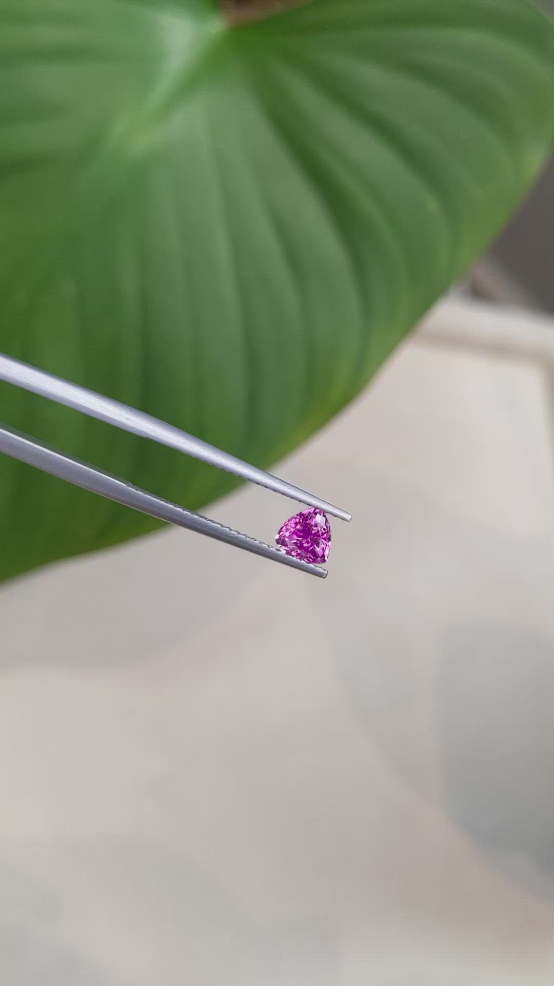 0.79 Ct. Pink Sapphire from Ceylon (Sri Lanka) Size Video