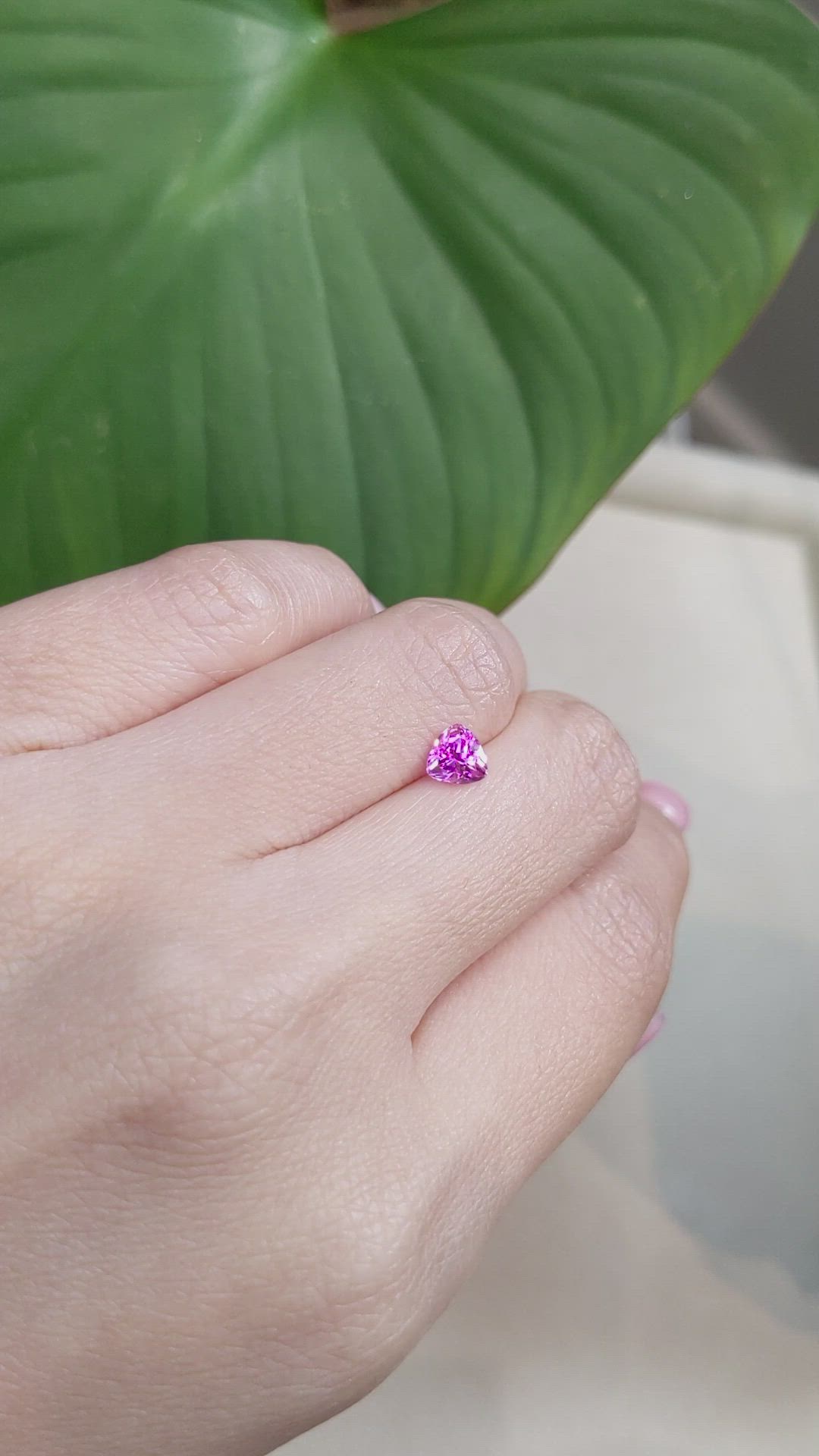 0.79 Ct. Pink Sapphire from Ceylon (Sri Lanka) Size Video