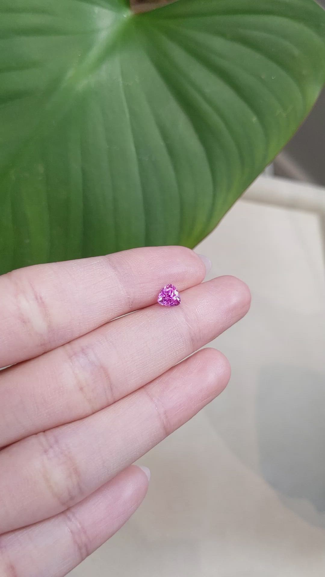 0.79 Ct. Pink Sapphire from Ceylon (Sri Lanka) Size Video