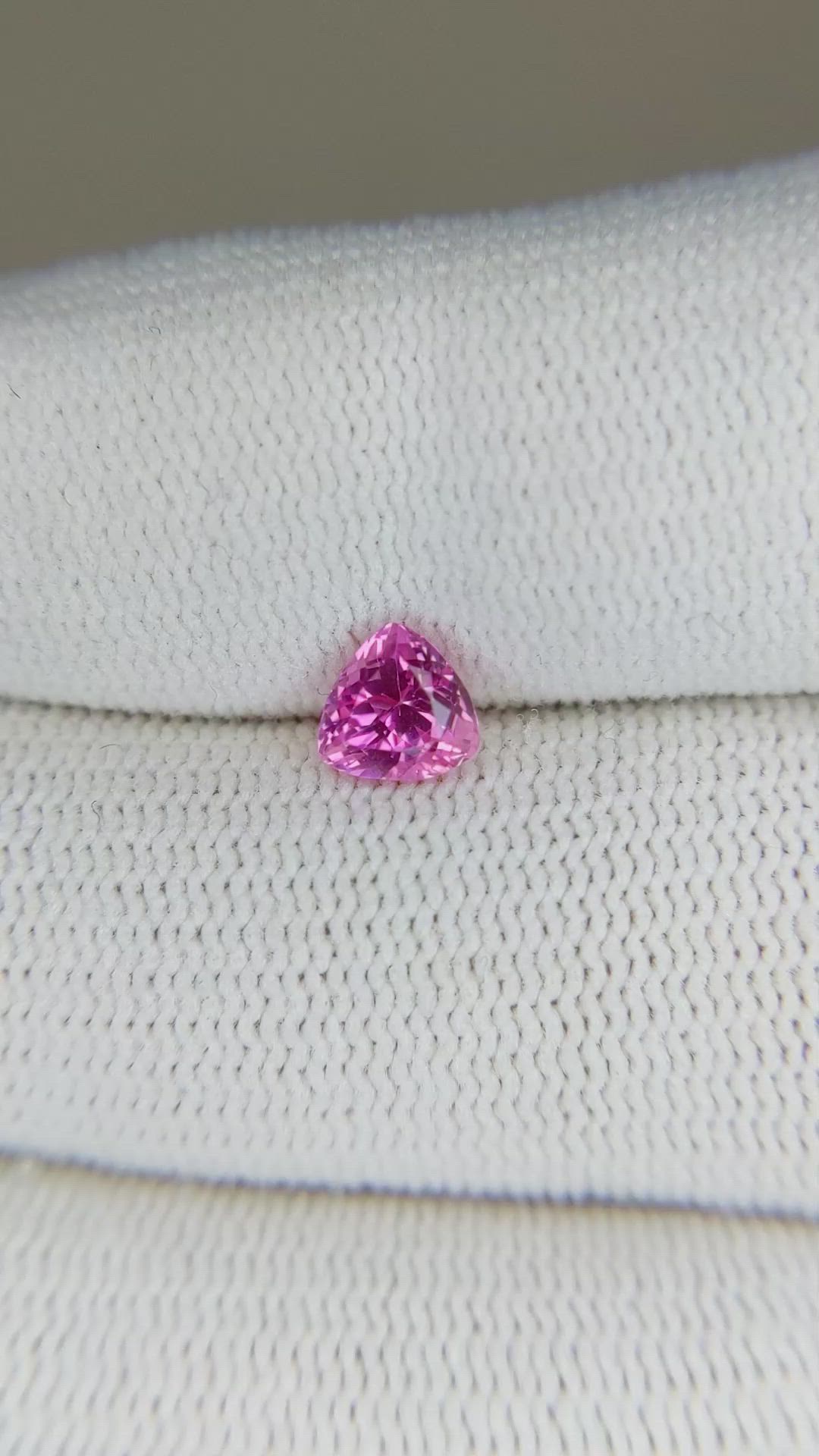 0.79 Ct. Pink Sapphire from Ceylon (Sri Lanka) Size Video