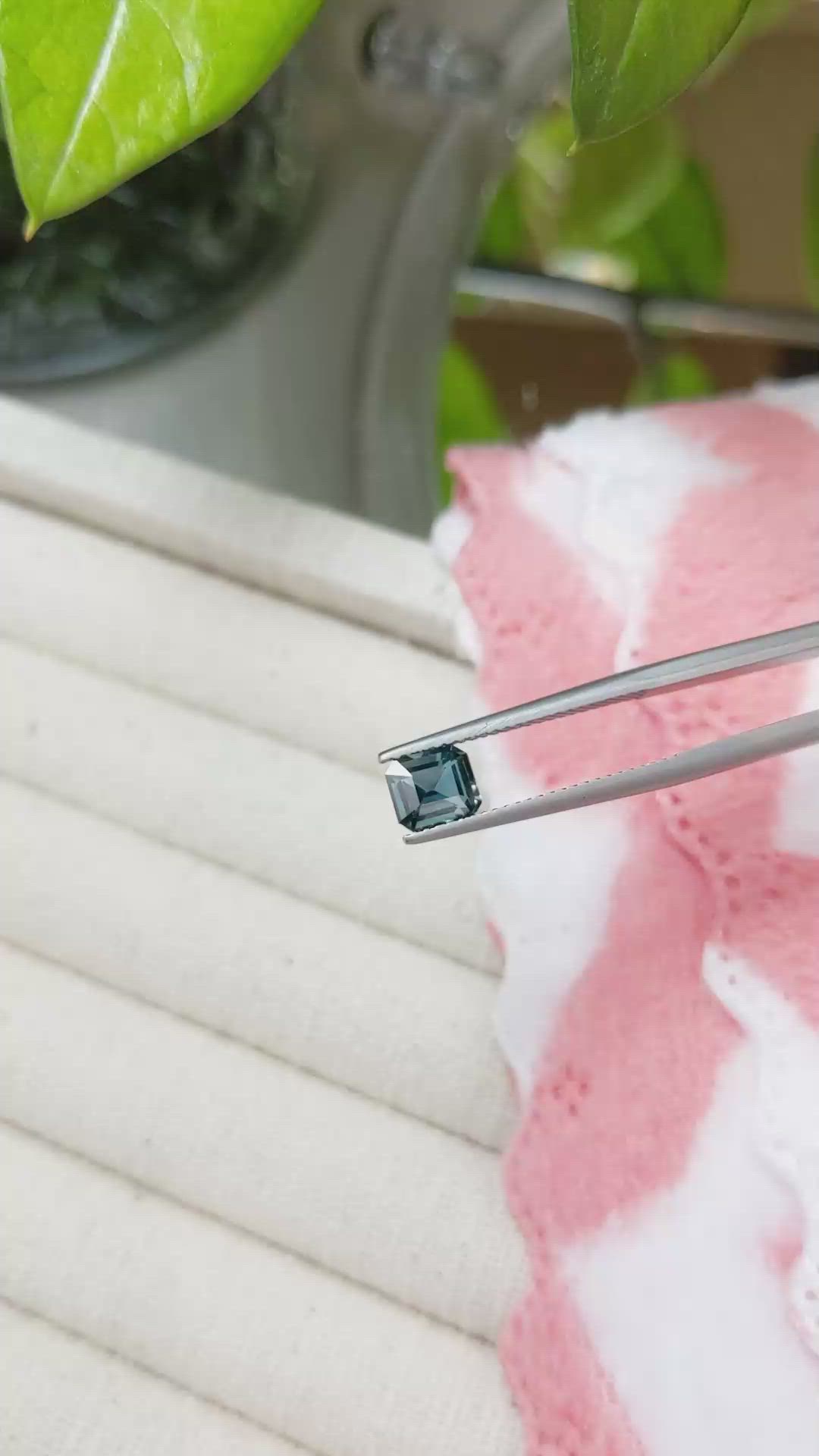 1.10 Ct. Greenish Blue Sapphire from Ceylon (Sri Lanka) Size Video