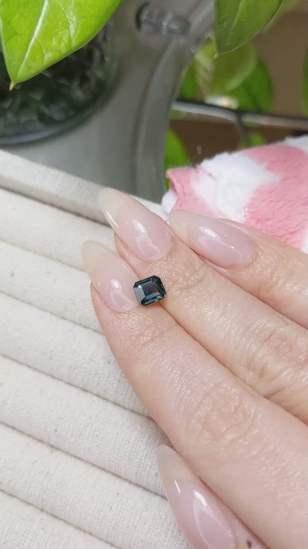 1.10 Ct. Greenish Blue Sapphire from Ceylon (Sri Lanka) Size Video