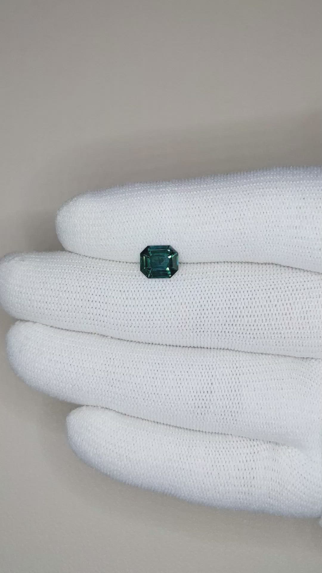 1.54 Ct. Bluish Green Sapphire from Ceylon (Sri Lanka) Size Video