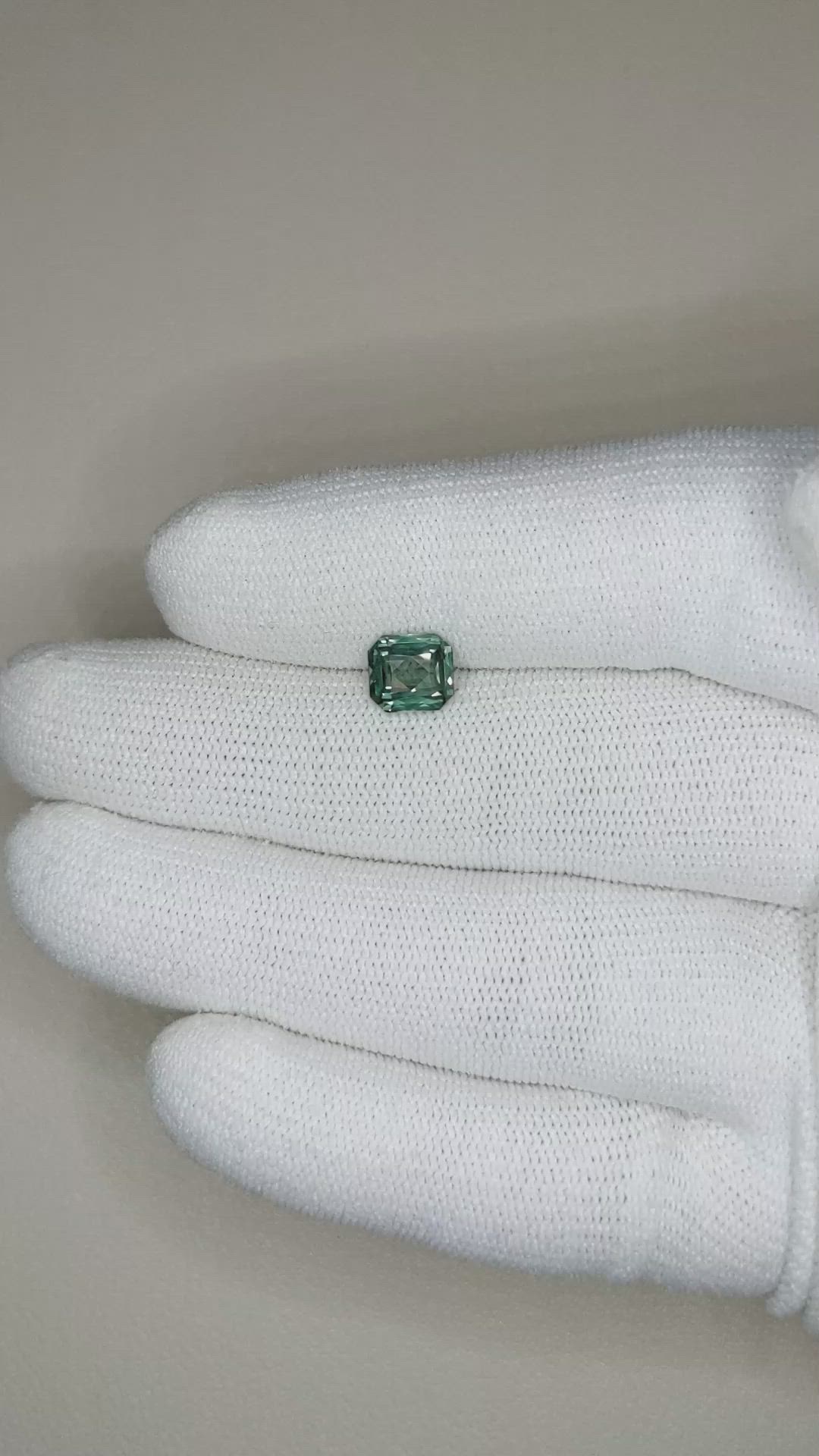 1.56 Ct. Green Sapphire from Ceylon (Sri Lanka) Size Video