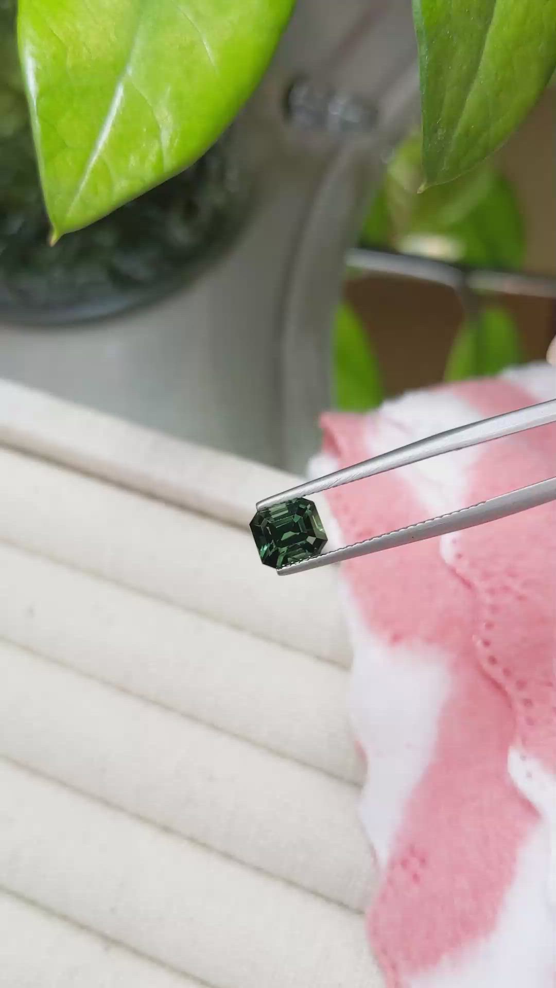 1.80 Ct. Green Sapphire from Ceylon (Sri Lanka) Size Video
