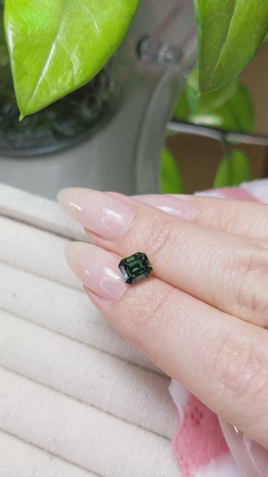 1.80 Ct. Green Sapphire from Ceylon (Sri Lanka) Size Video