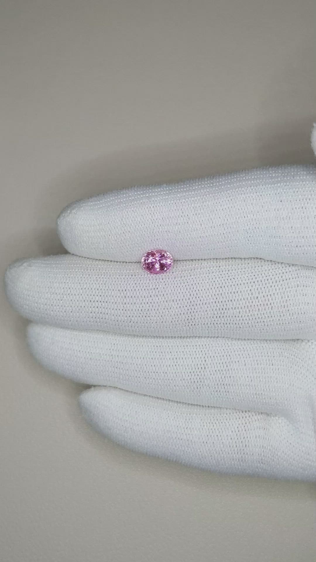1.14 Ct. Pink Sapphire from Madagascar Size Video