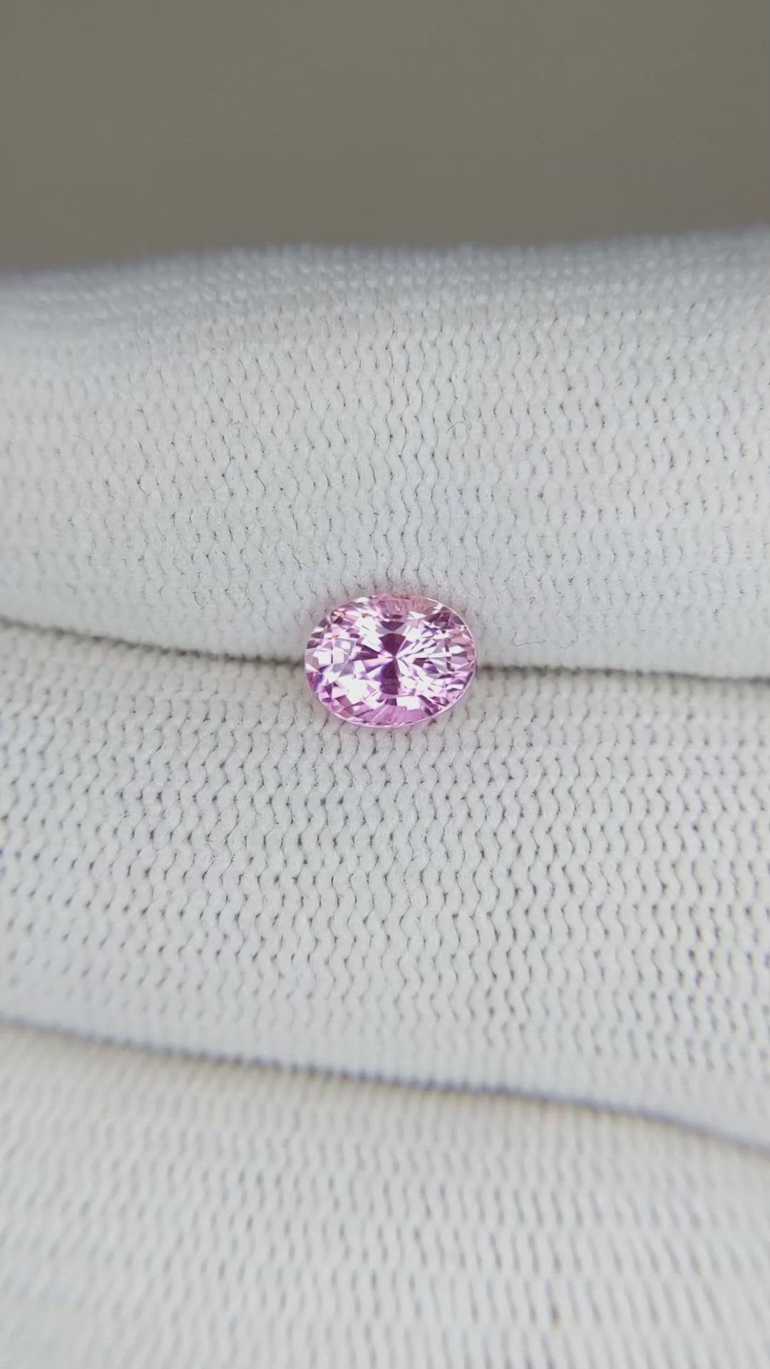 1.14 Ct. Pink Sapphire from Madagascar Size Video
