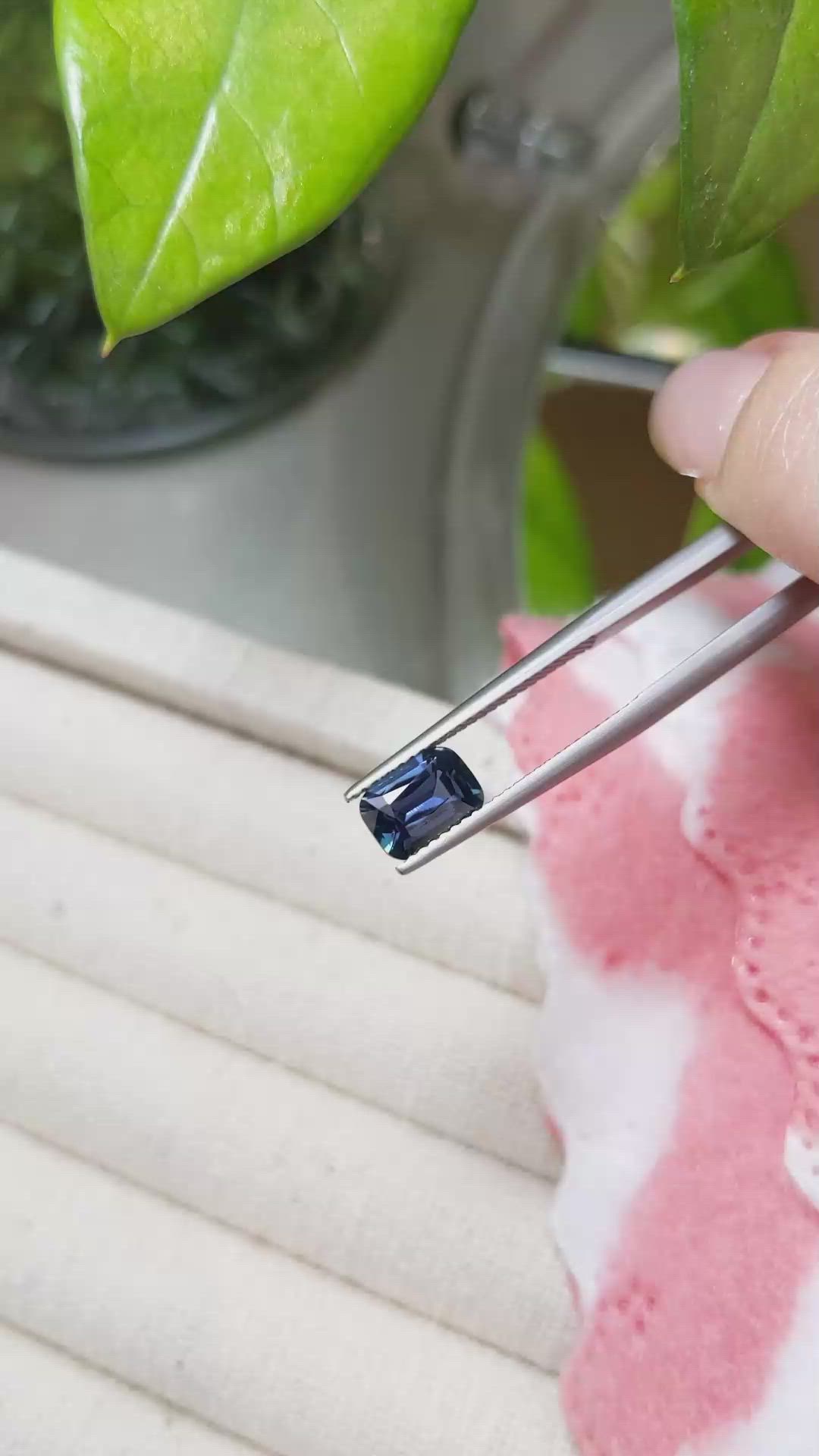 1.54 Ct. Greenish Blue Sapphire from Ceylon (Sri Lanka) Size Video