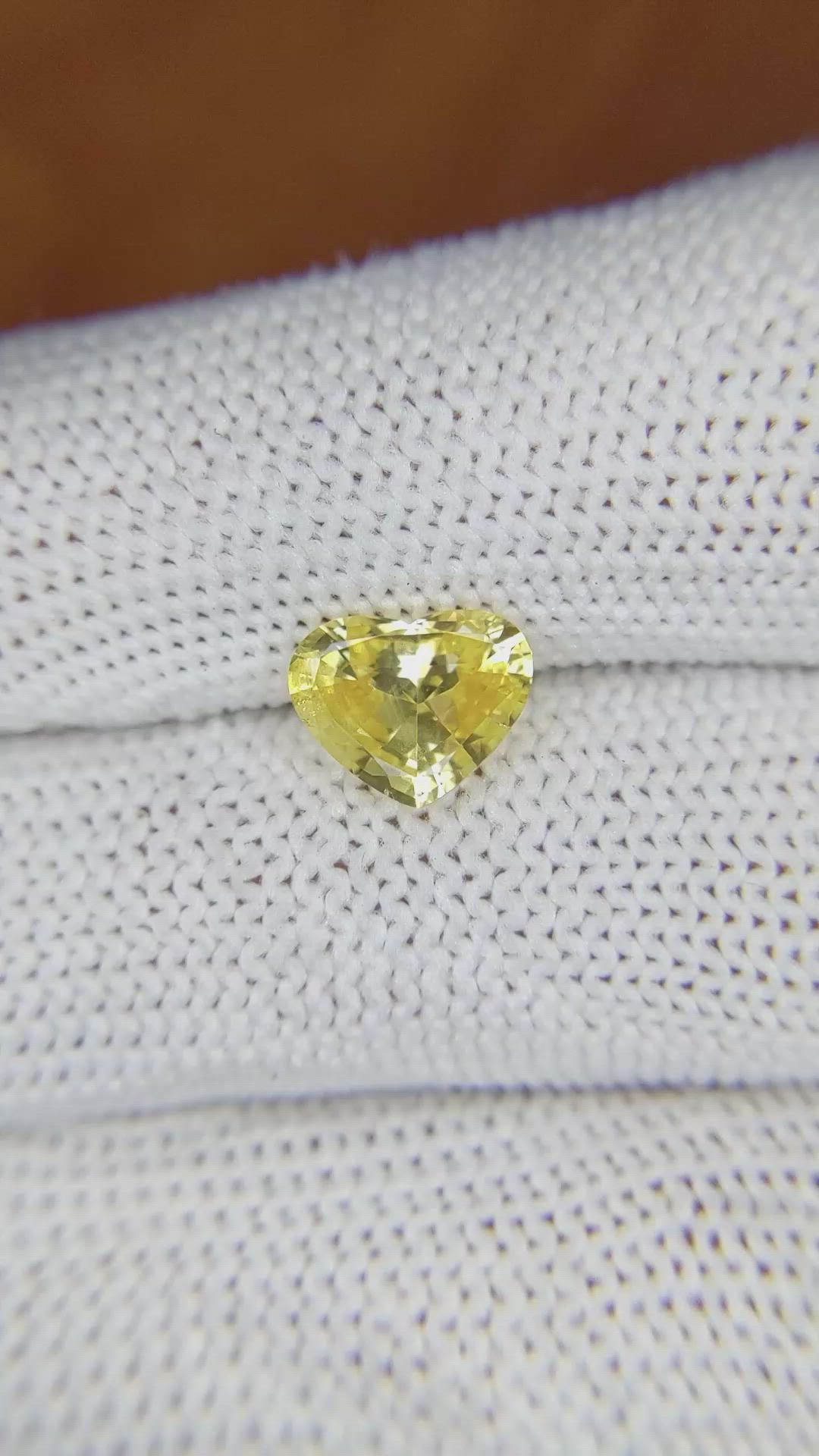 1.89 Ct. Yellow Sapphire from Ceylon (Sri Lanka) Size Video