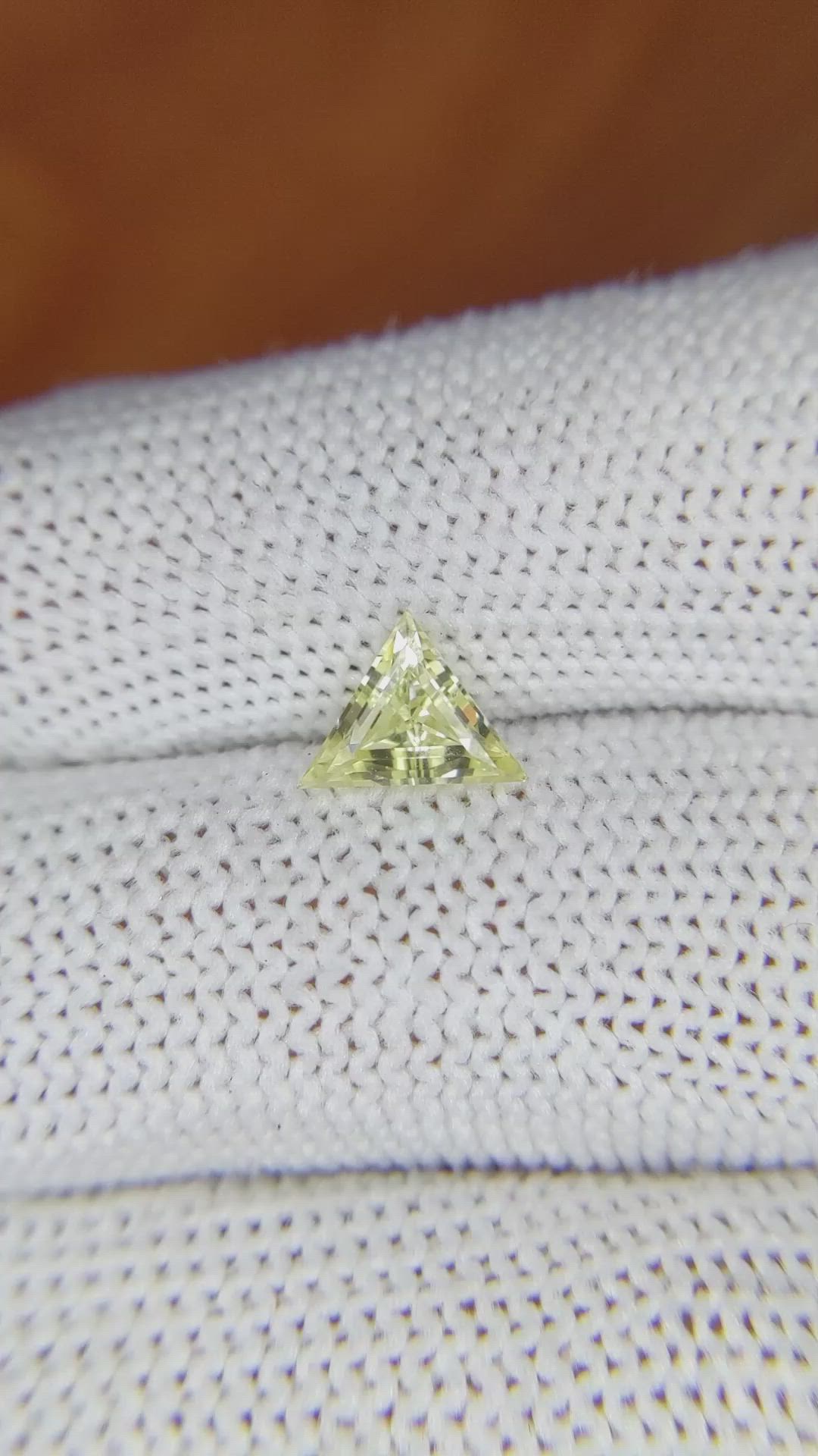 0.99 Ct. Yellow Sapphire from Ceylon (Sri Lanka) Size Video