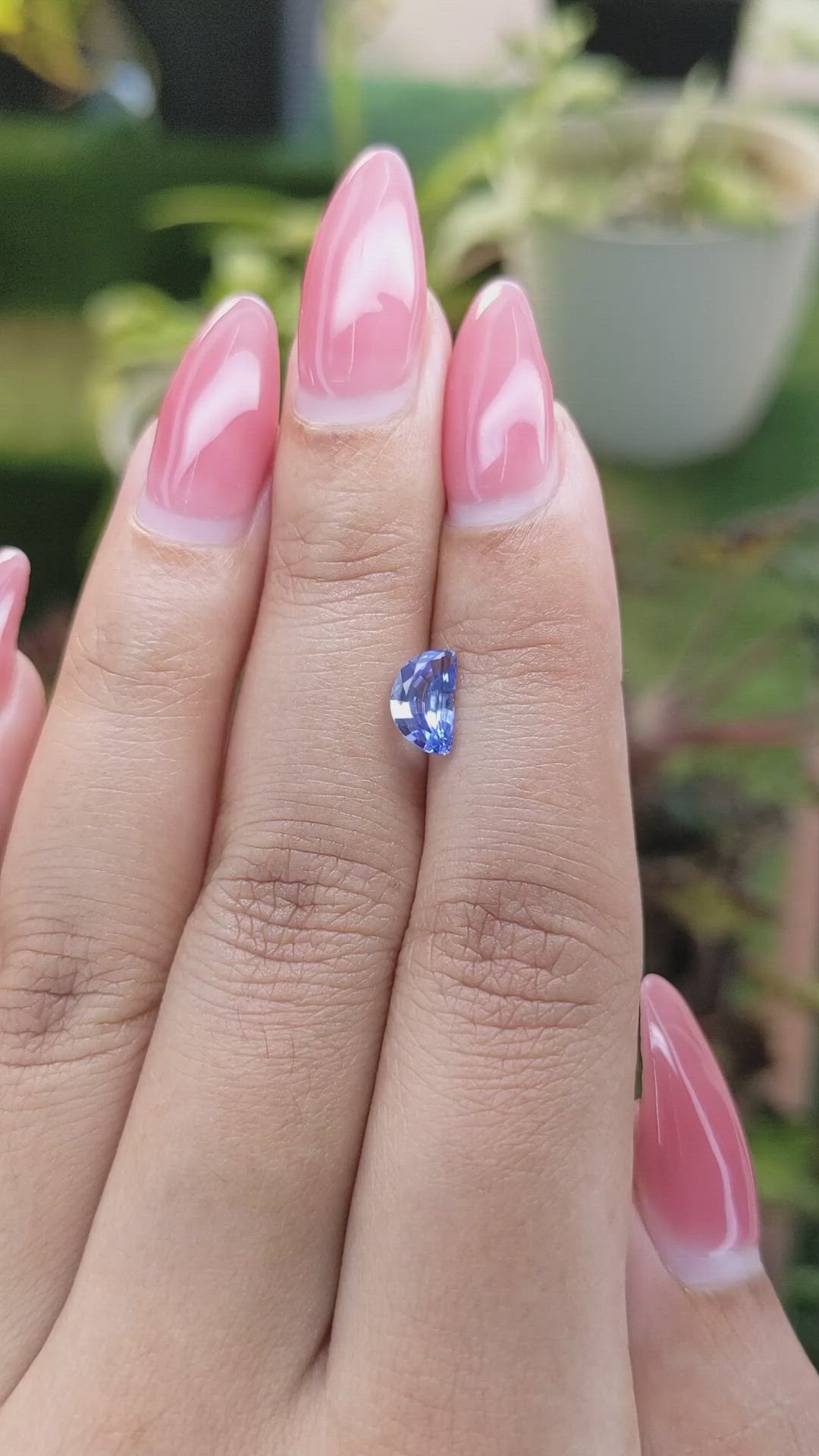 1.02 Ct. Blue Sapphire from Ceylon (Sri Lanka) Size Video
