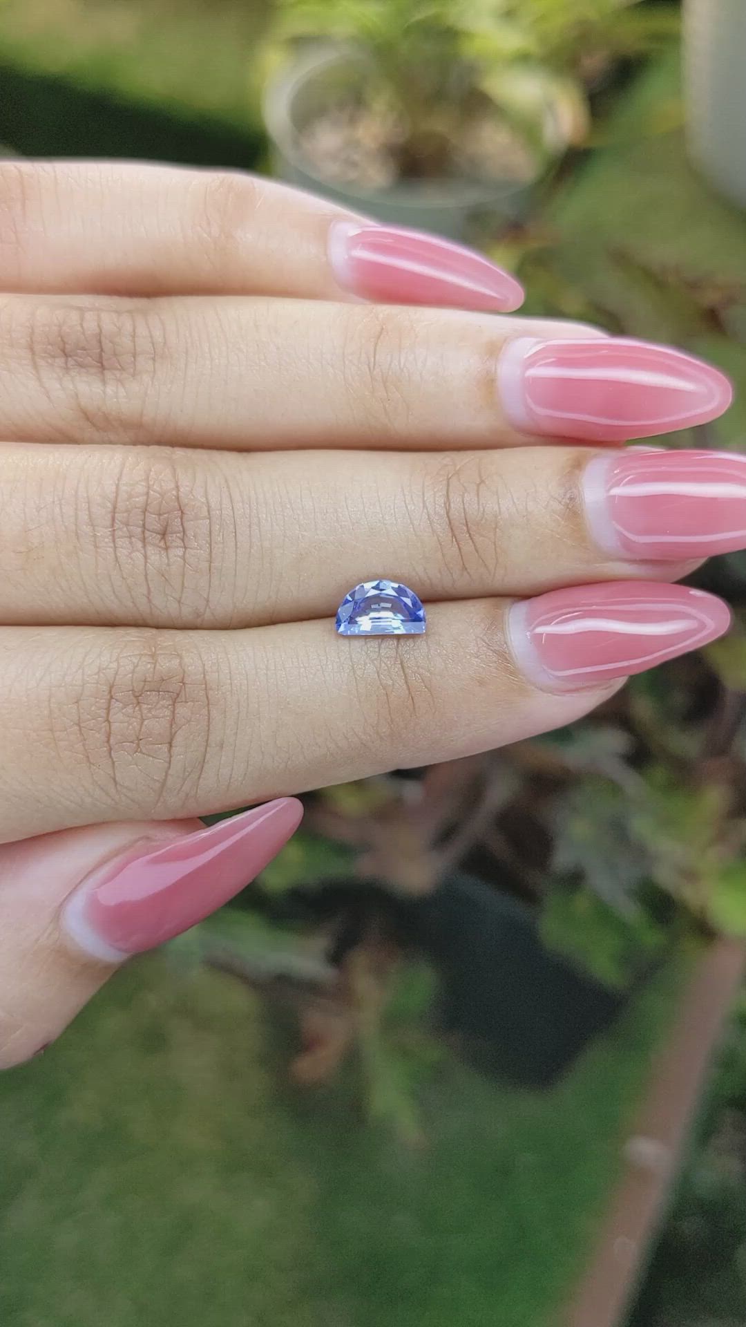 1.02 Ct. Blue Sapphire from Ceylon (Sri Lanka) Size Video