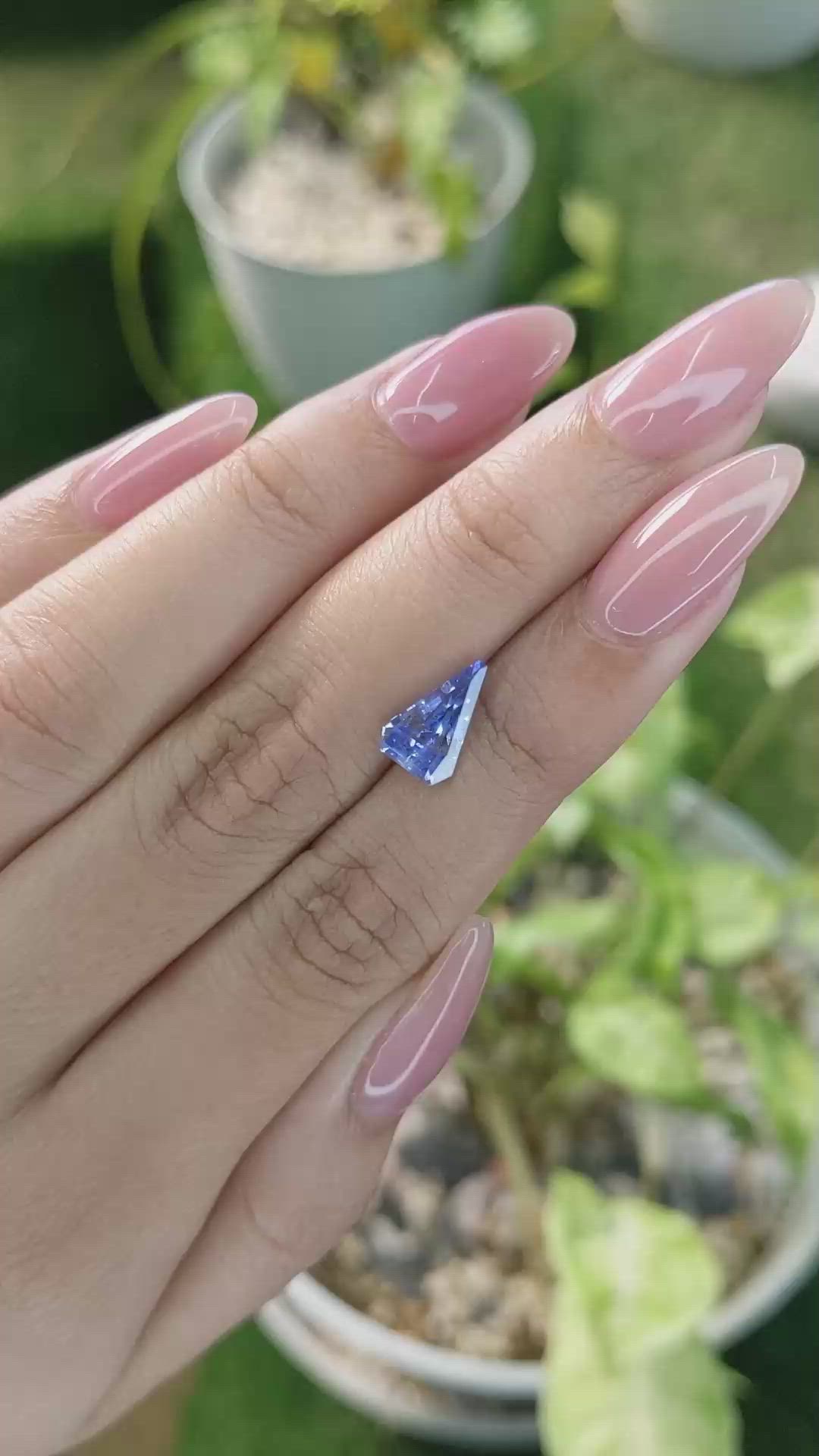 1.94 Ct. Blue Sapphire from Ceylon (Sri Lanka) Size Video