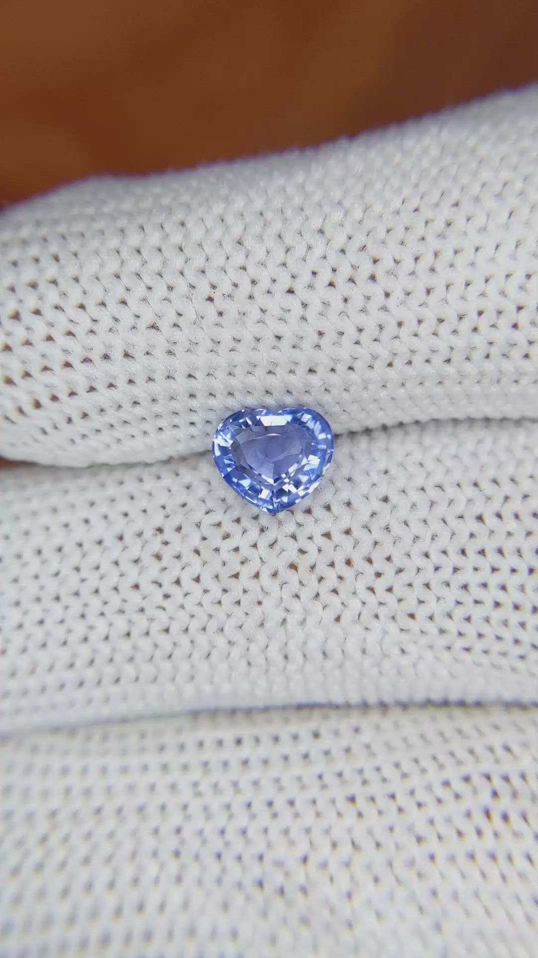 1.17 Ct. Blue Sapphire from Ceylon (Sri Lanka) Size Video