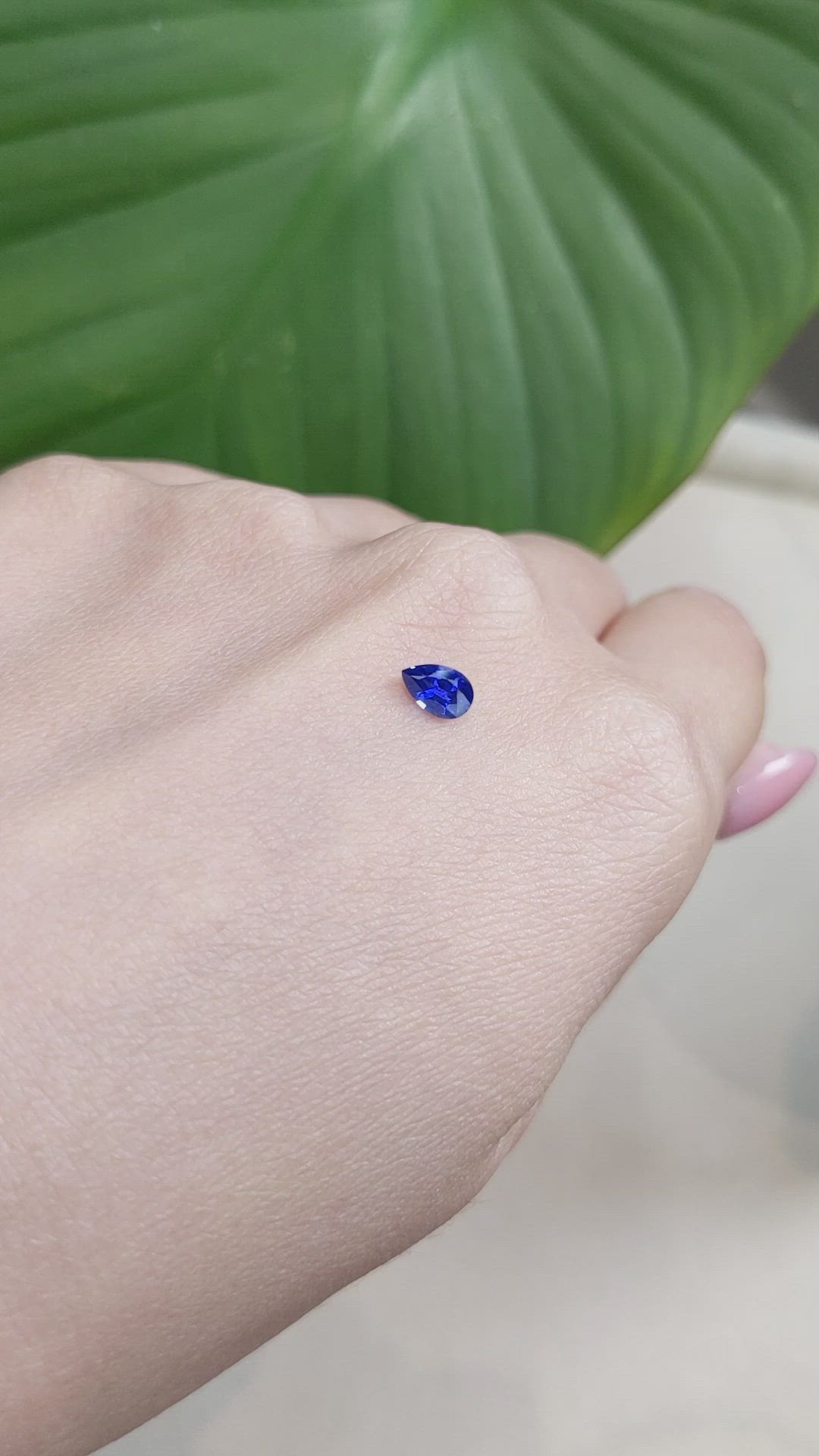0.52 Ct. Blue Sapphire from Ceylon (Sri Lanka) Size Video