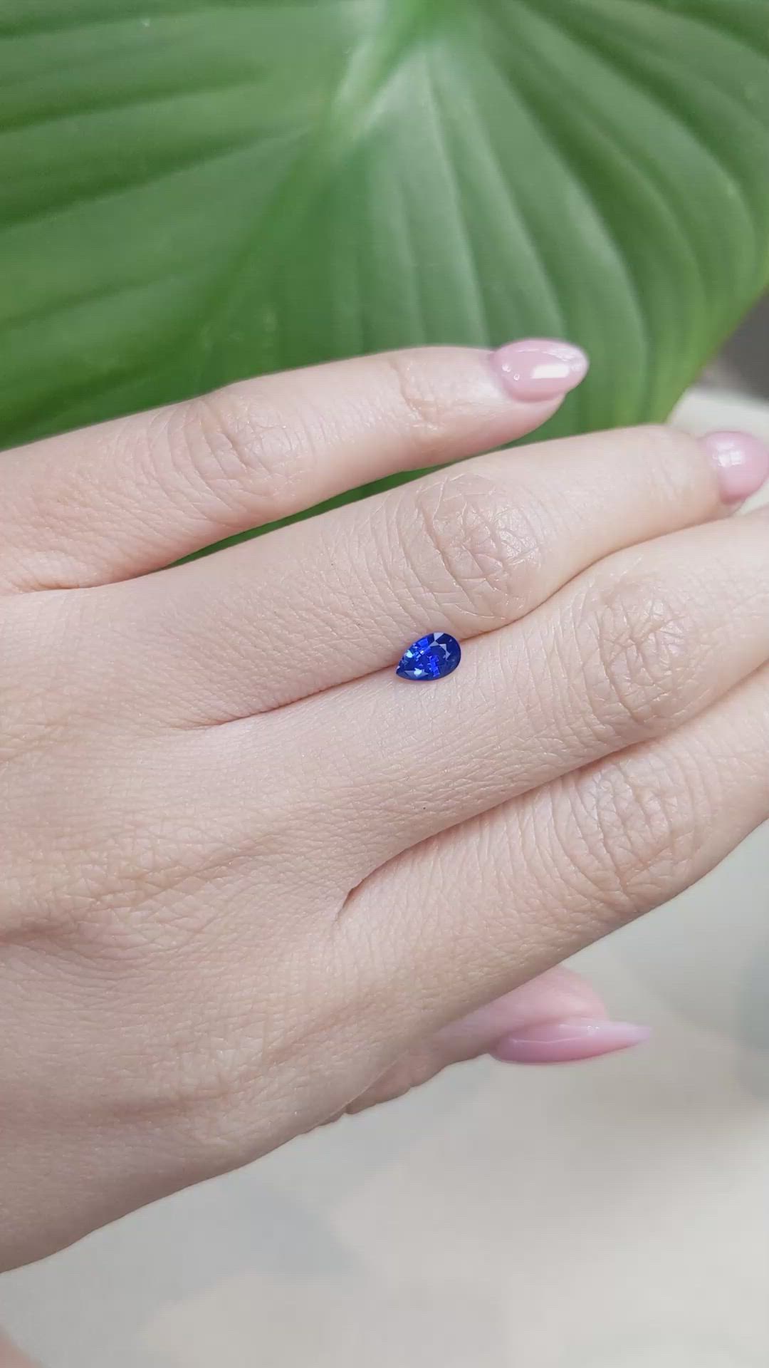 0.52 Ct. Blue Sapphire from Ceylon (Sri Lanka) Size Video