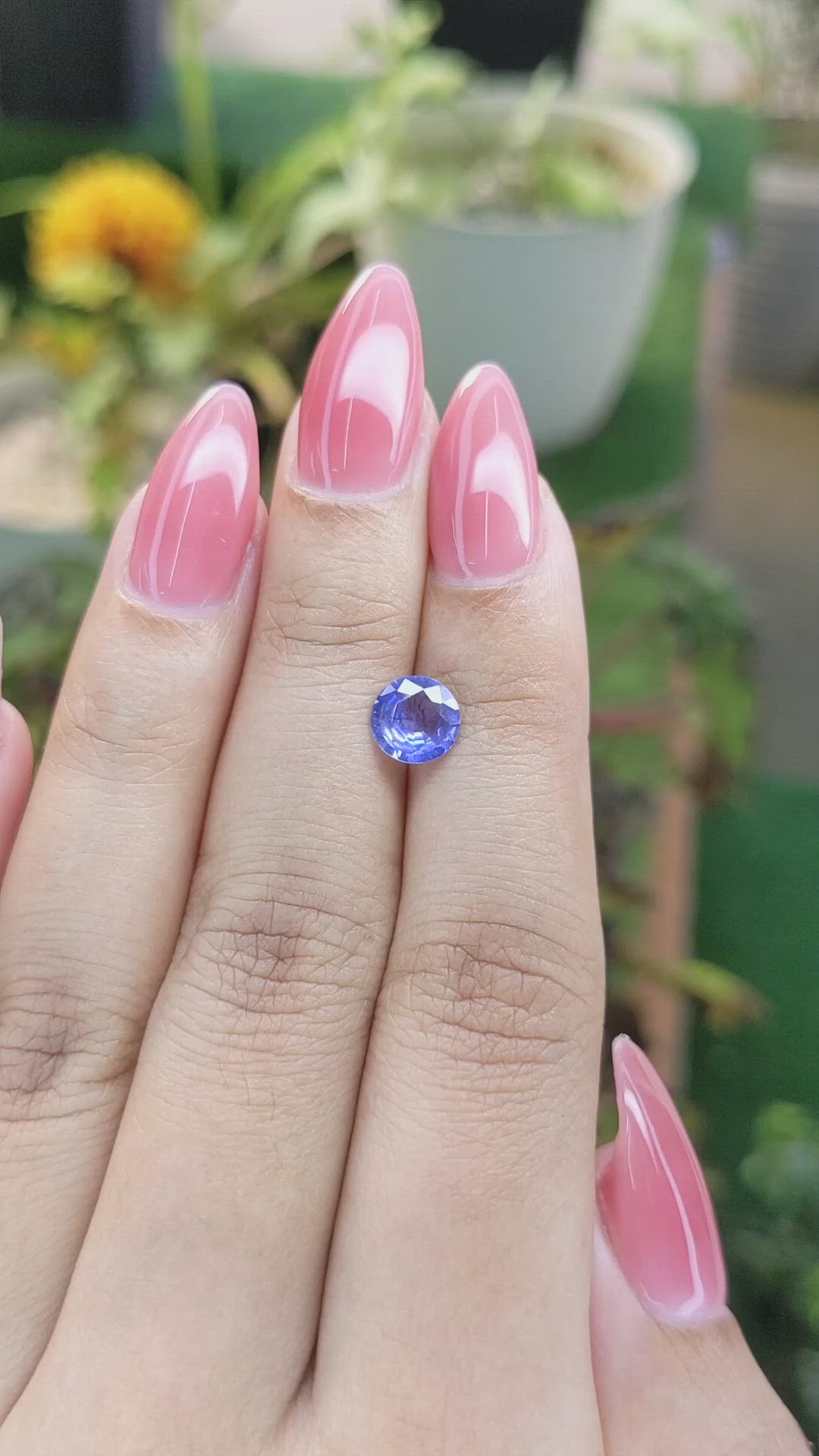 1.10 Ct. Blue Sapphire from Ceylon (Sri Lanka) Size Video