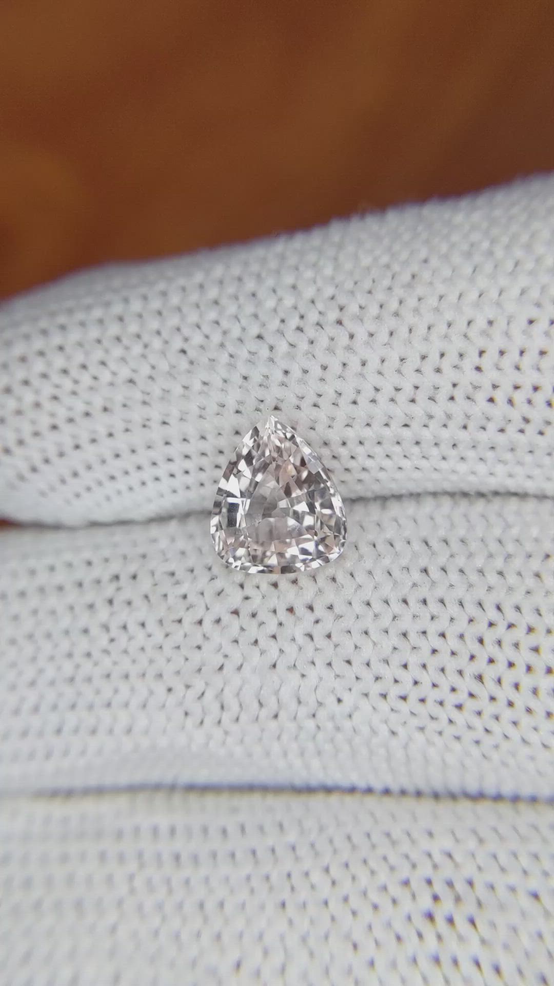 2.05 Ct. Peach Sapphire from Ceylon (Sri Lanka) Size Video
