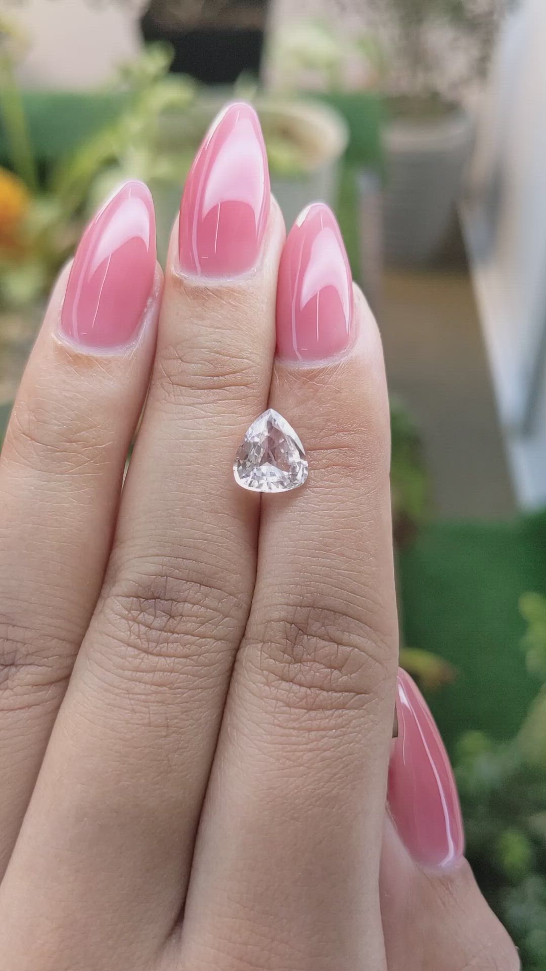 2.05 Ct. Peach Sapphire from Ceylon (Sri Lanka) Size Video