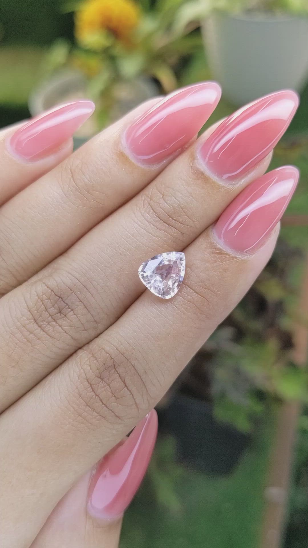 2.05 Ct. Peach Sapphire from Ceylon (Sri Lanka) Size Video