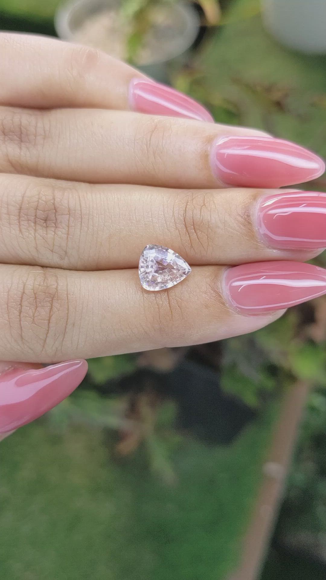 2.05 Ct. Peach Sapphire from Ceylon (Sri Lanka) Size Video