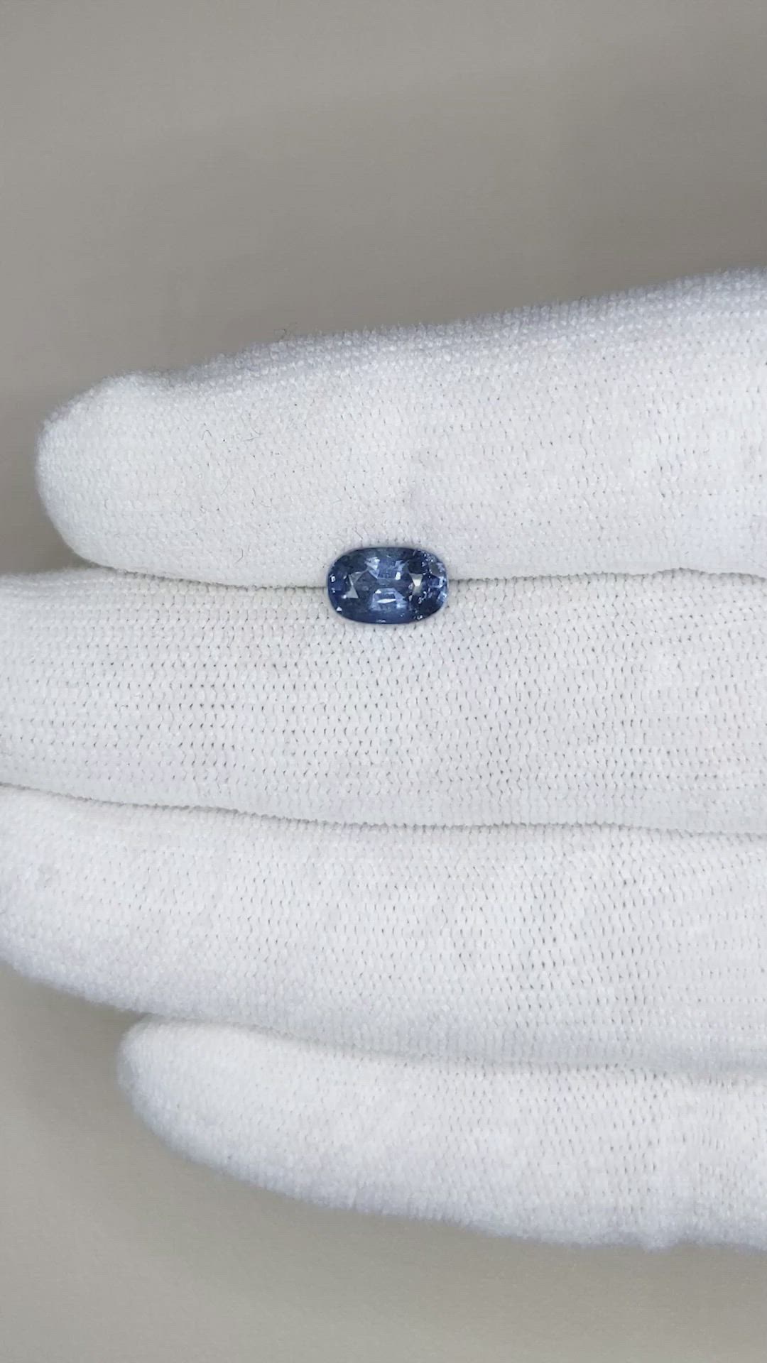 1.60 Ct. Blue Sapphire from Ceylon (Sri Lanka) Size Video
