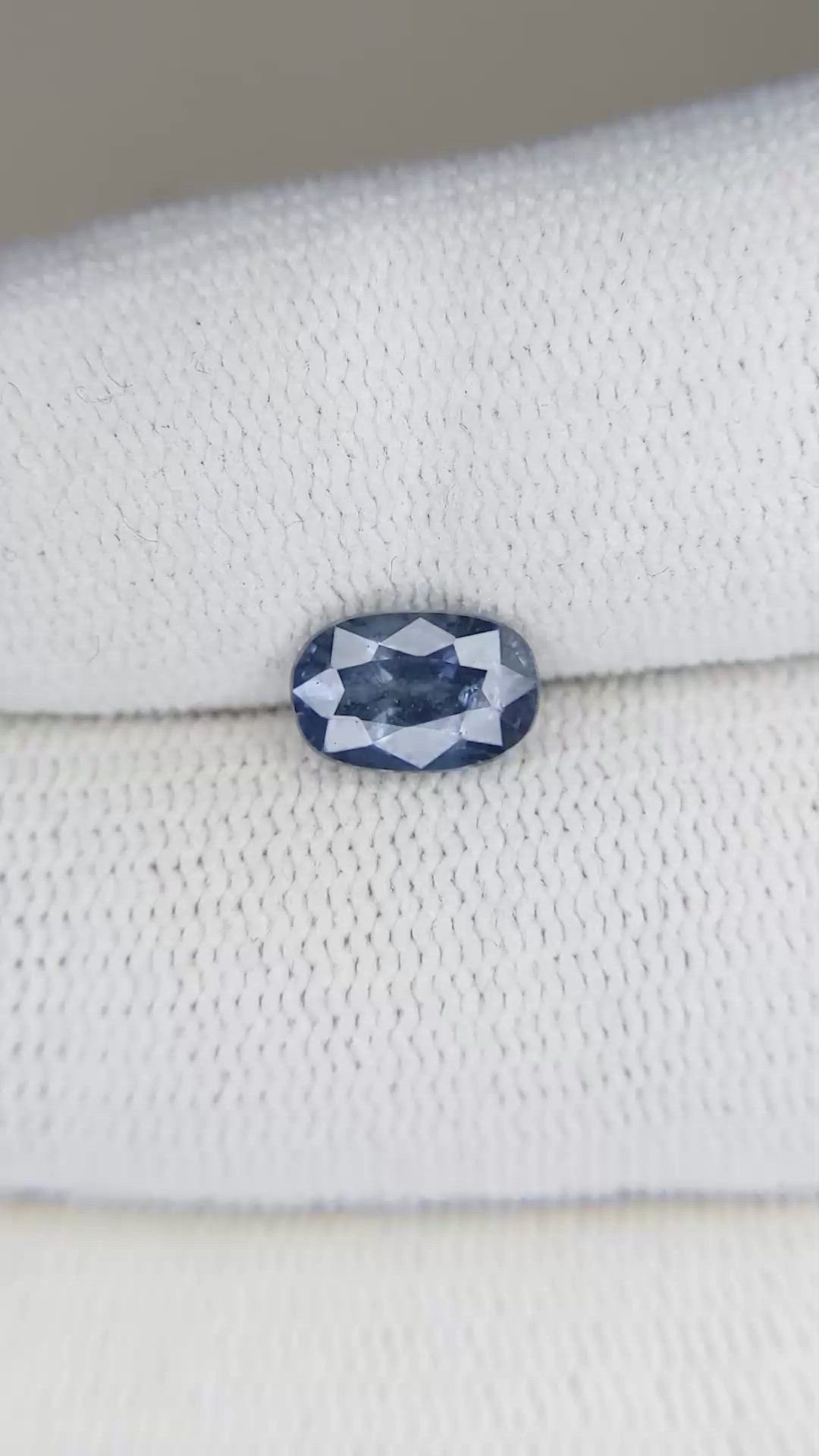 1.60 Ct. Blue Sapphire from Ceylon (Sri Lanka) Size Video