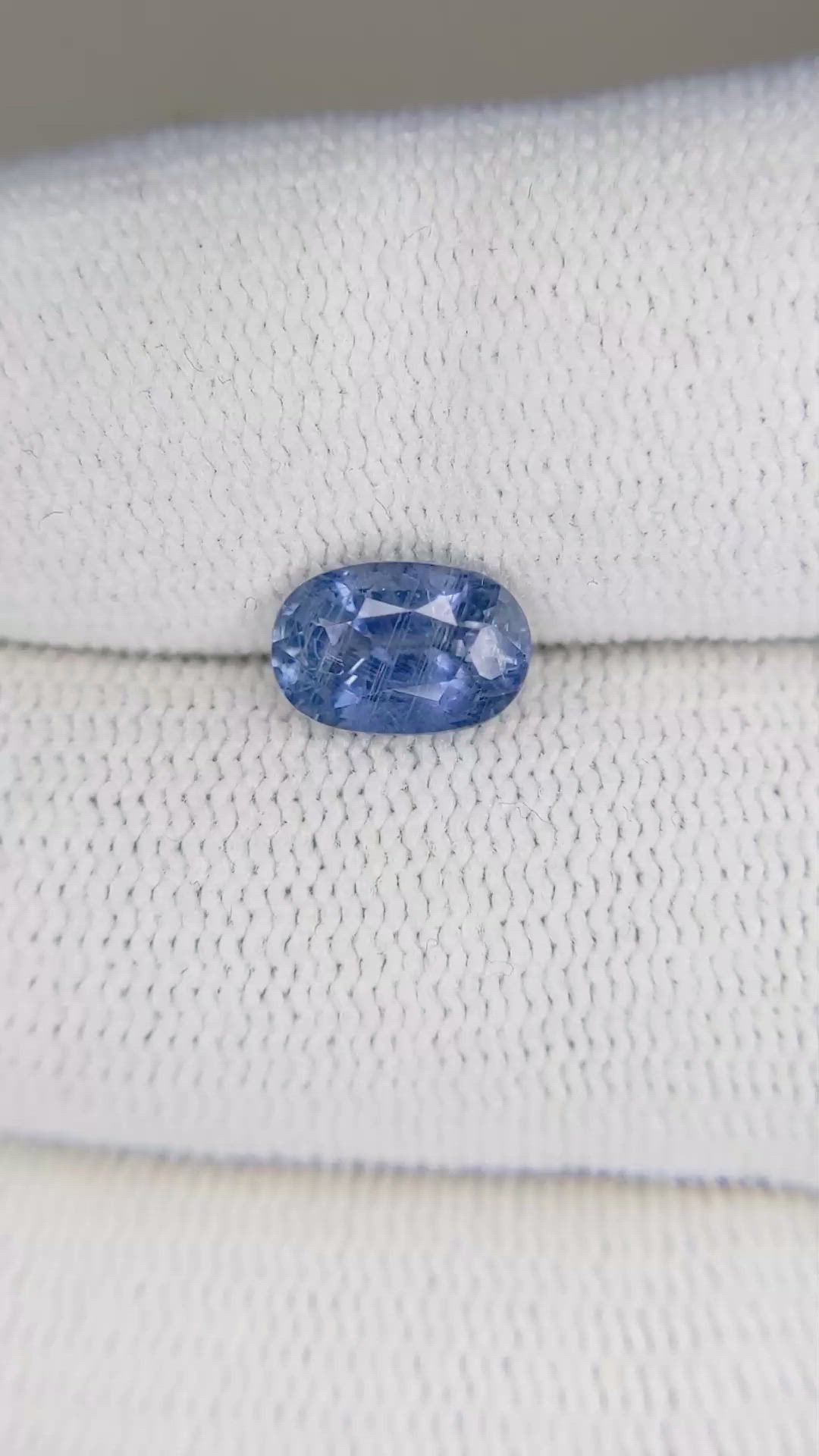1.76 Ct. Blue Sapphire from Ceylon (Sri Lanka) Size Video
