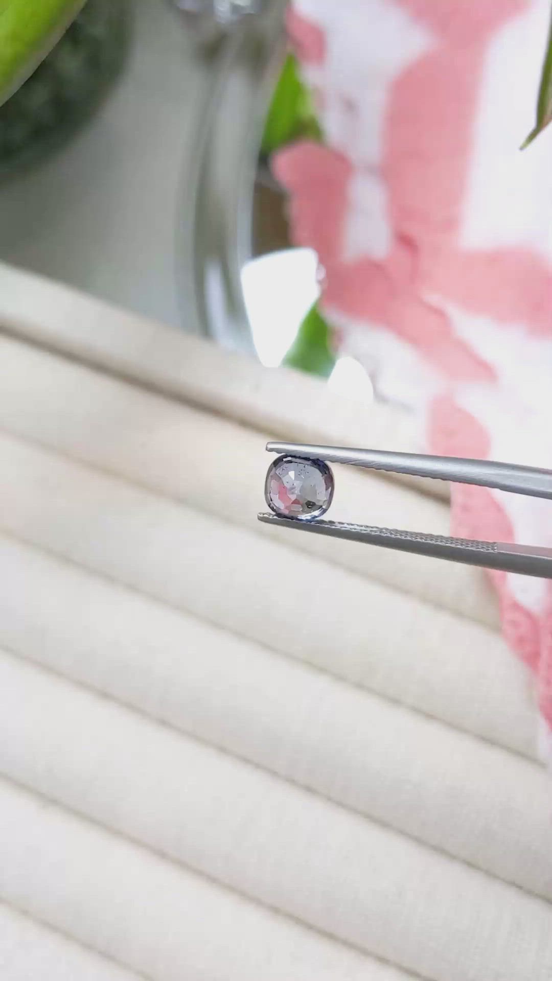 1.48 Ct. Purplish Blue Sapphire from Ceylon (Sri Lanka) Size Video