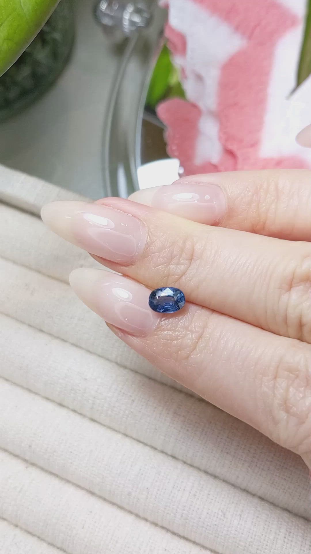 1.16 Ct. Blue Sapphire from Ceylon (Sri Lanka) Size Video