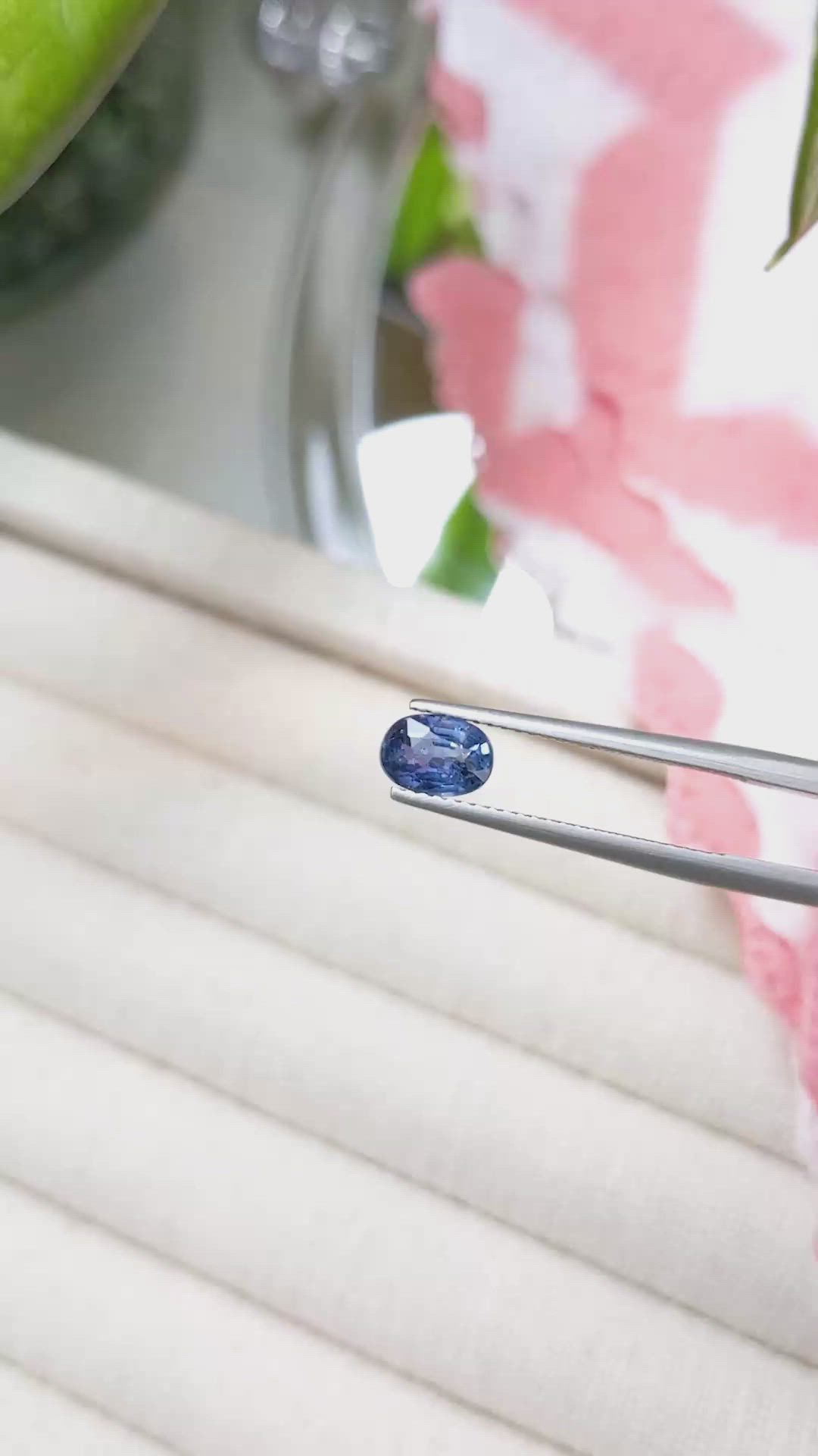 1.16 Ct. Blue Sapphire from Ceylon (Sri Lanka) Size Video