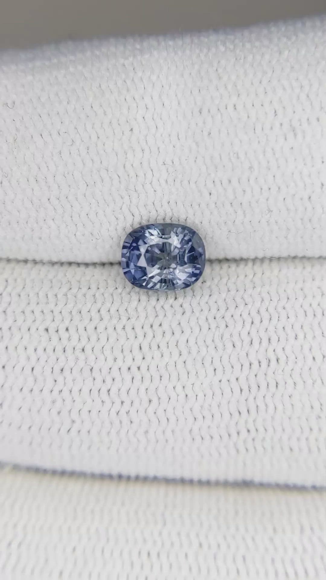 1.06 Ct. Purplish Blue Sapphire from Ceylon (Sri Lanka) Size Video
