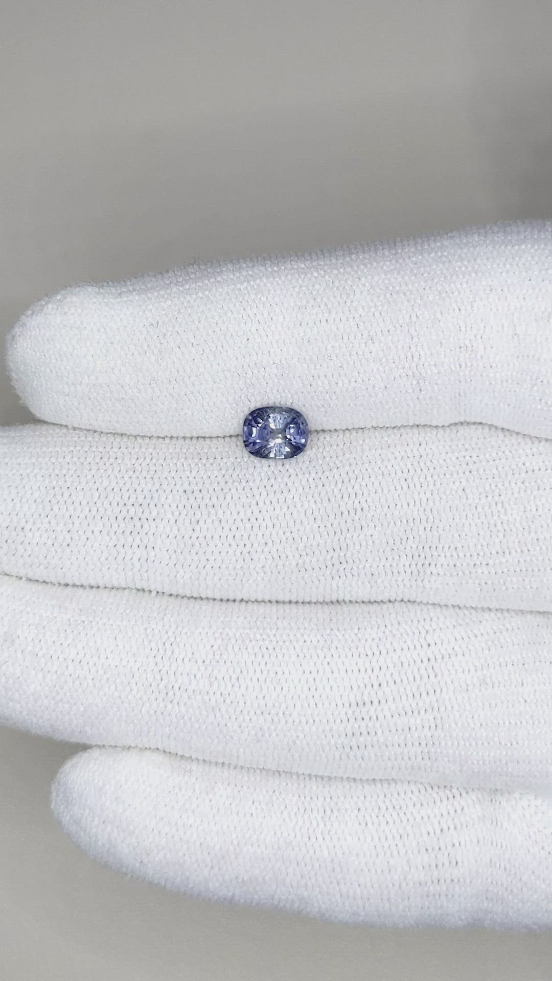 1.06 Ct. Purplish Blue Sapphire from Ceylon (Sri Lanka) Size Video