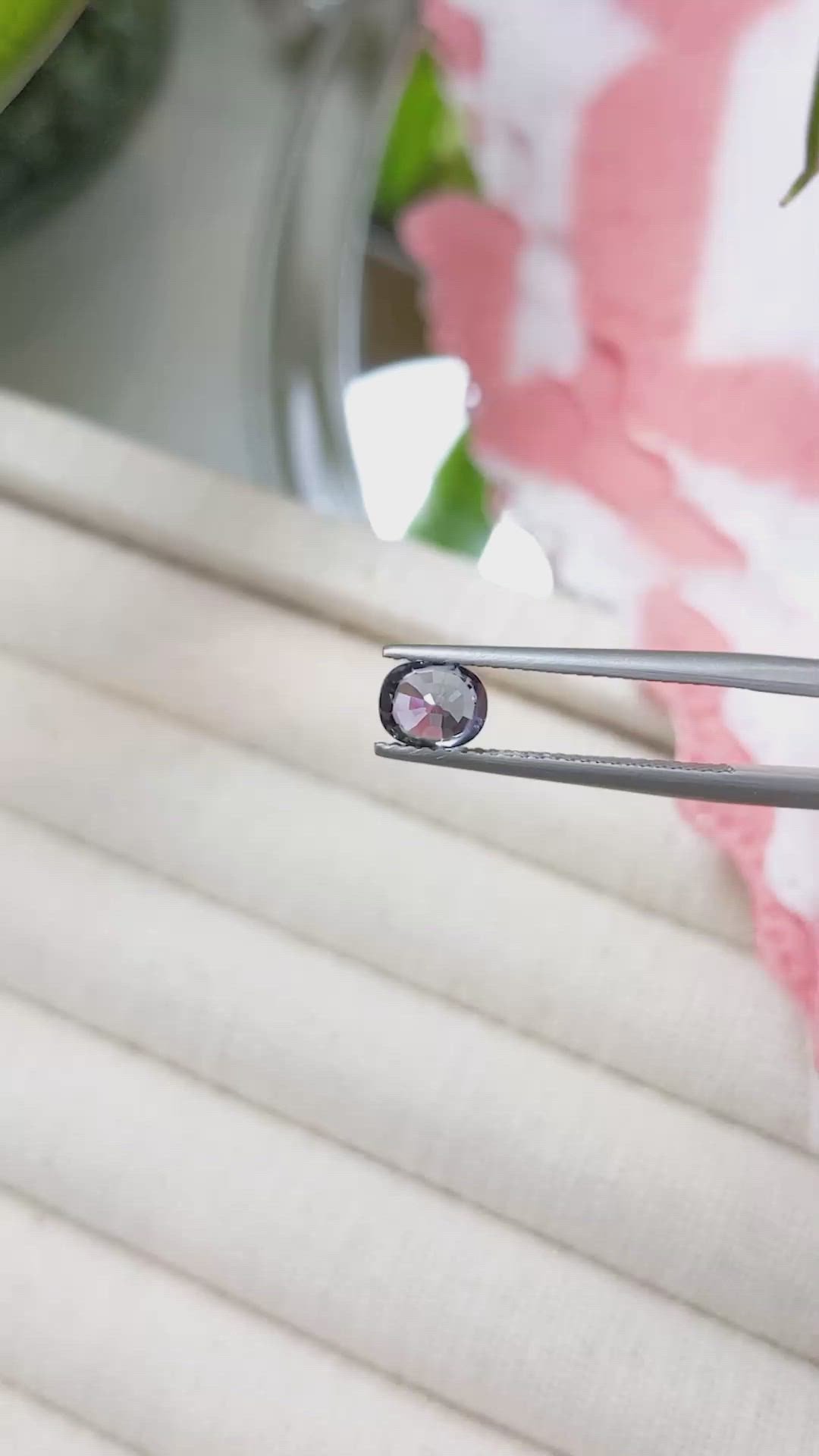 1.06 Ct. Purplish Blue Sapphire from Ceylon (Sri Lanka) Size Video