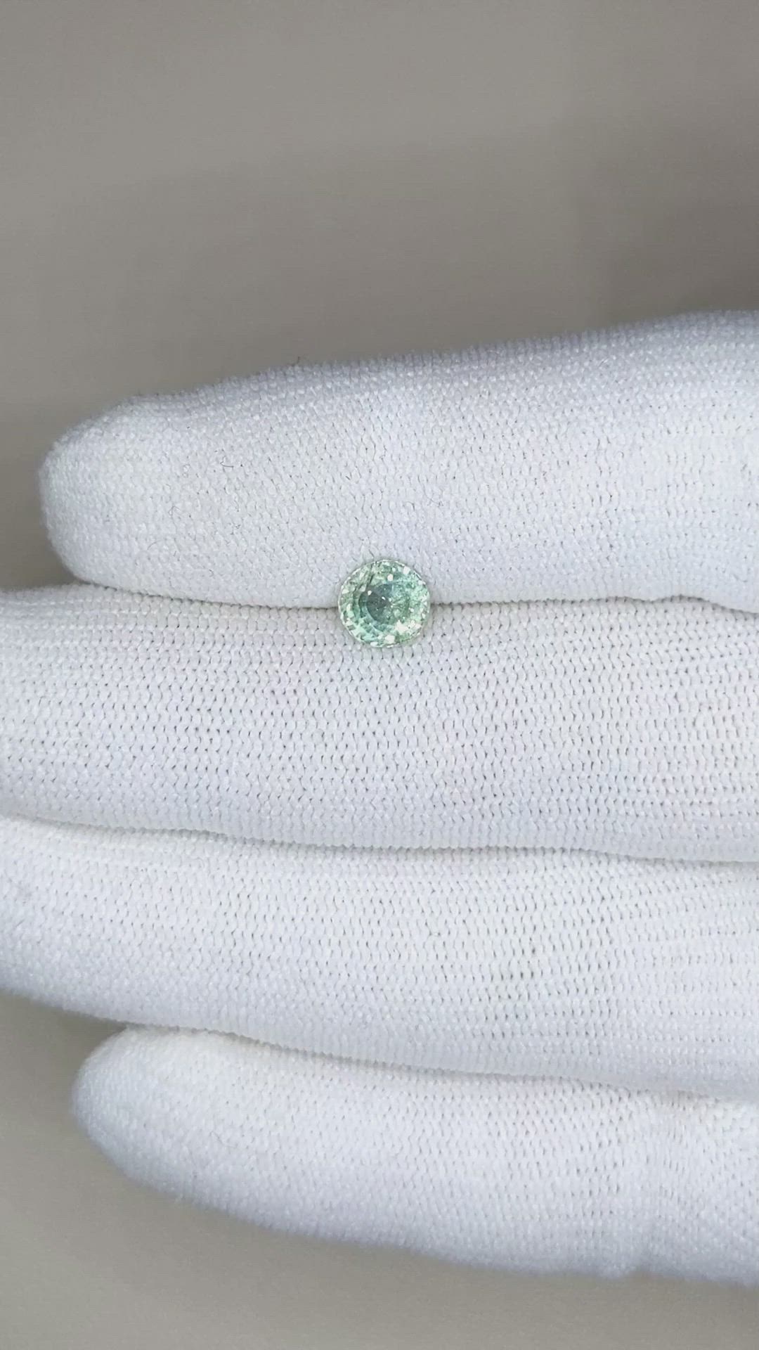 1.26 Ct. Green Sapphire from Ceylon (Sri Lanka) Size Video
