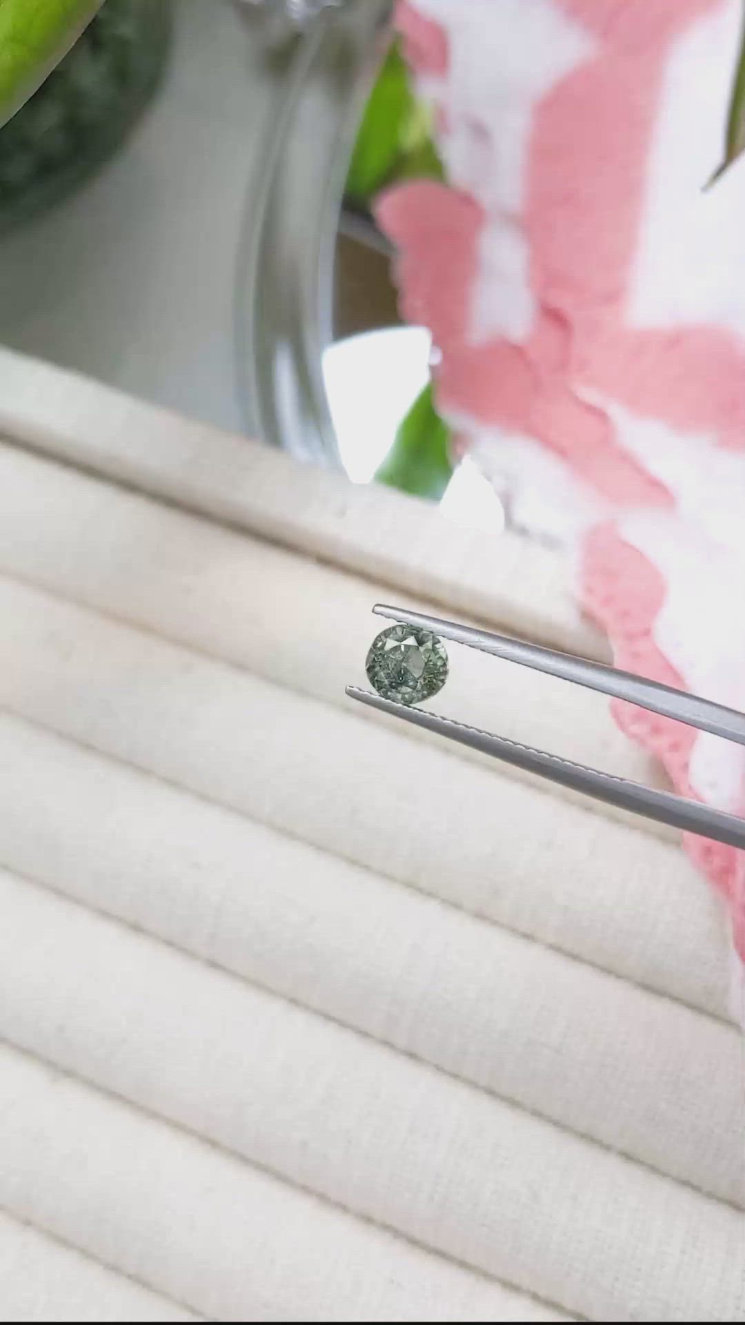 1.26 Ct. Green Sapphire from Ceylon (Sri Lanka) Size Video