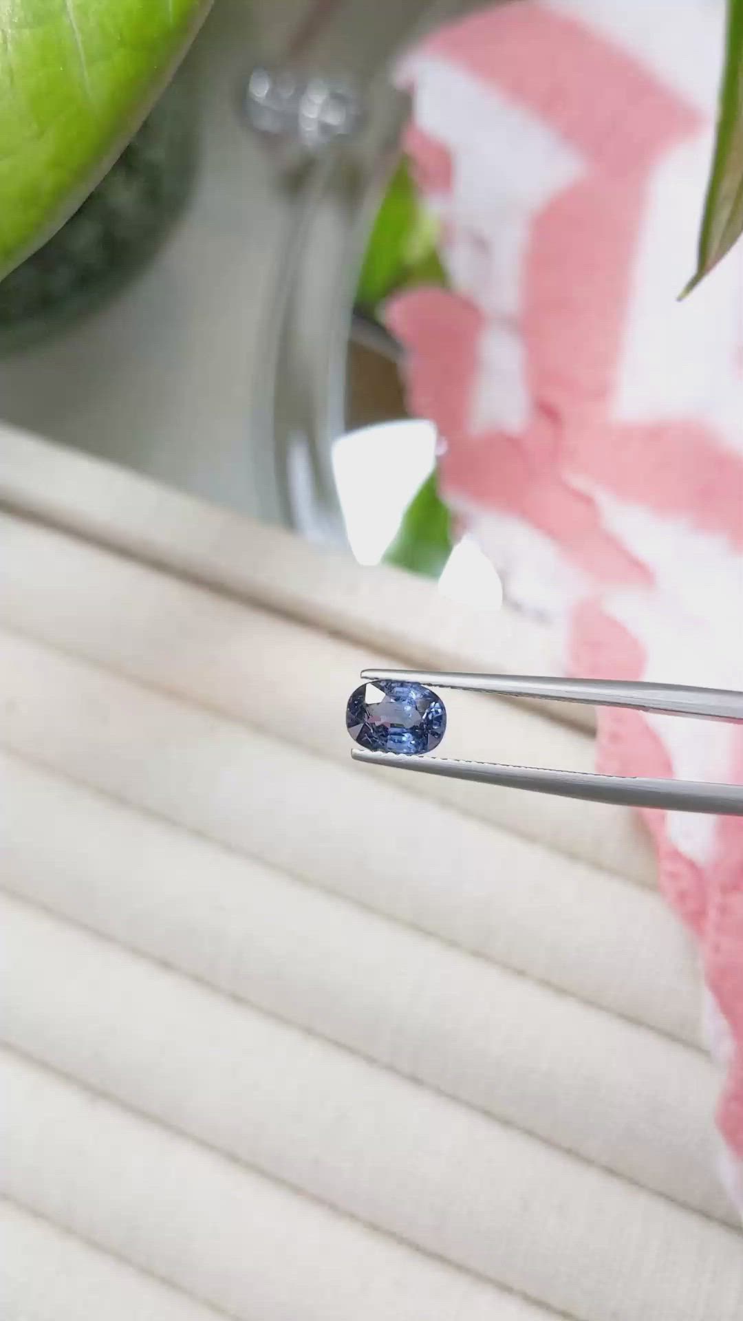1.34 Ct. Blue Sapphire from Ceylon (Sri Lanka) Size Video