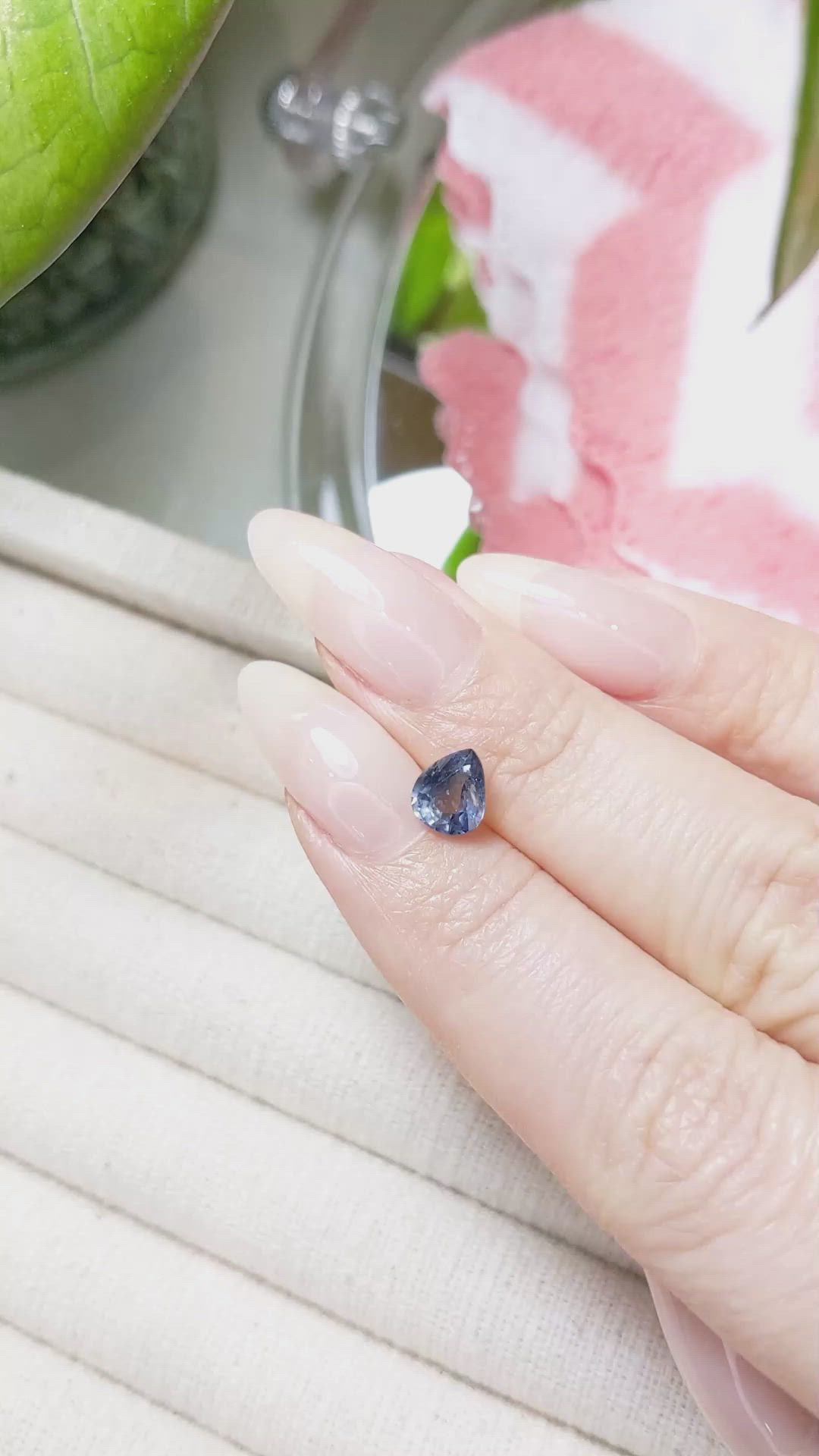1.30 Ct. Blue Sapphire from Ceylon (Sri Lanka) Size Video