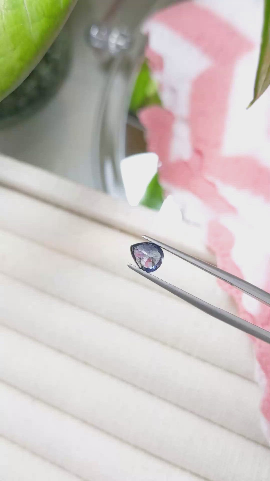 1.30 Ct. Blue Sapphire from Ceylon (Sri Lanka) Size Video