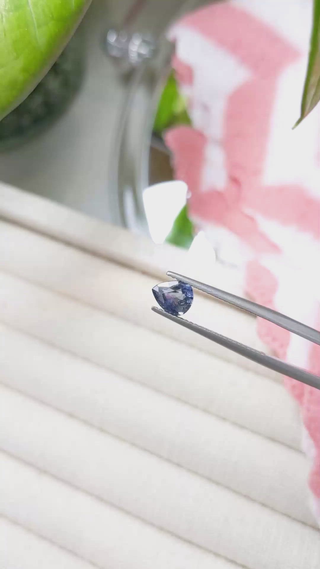 1.30 Ct. Blue Sapphire from Ceylon (Sri Lanka) Size Video