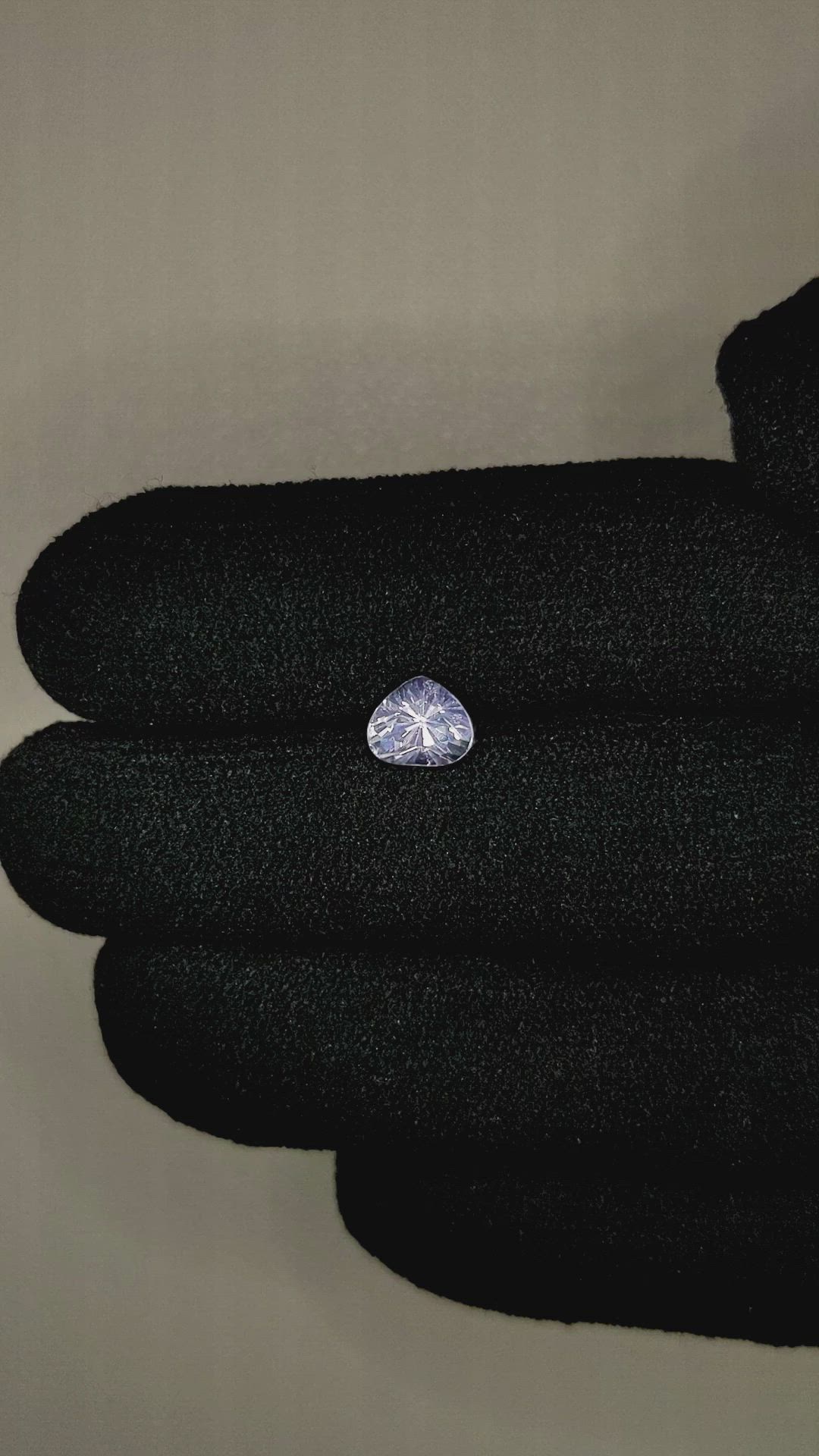 1.18 Ct. White Sapphire from Ceylon (Sri Lanka) Size Video