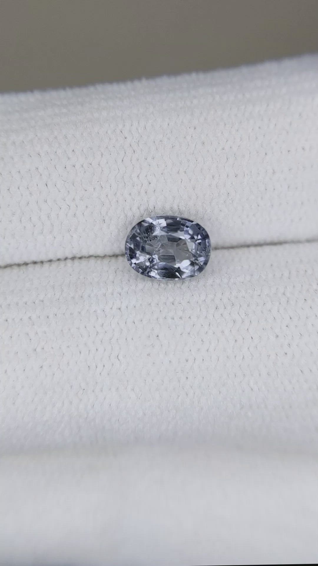 1.13 Ct. Greyish Blue Sapphire from Ceylon (Sri Lanka) Size Video