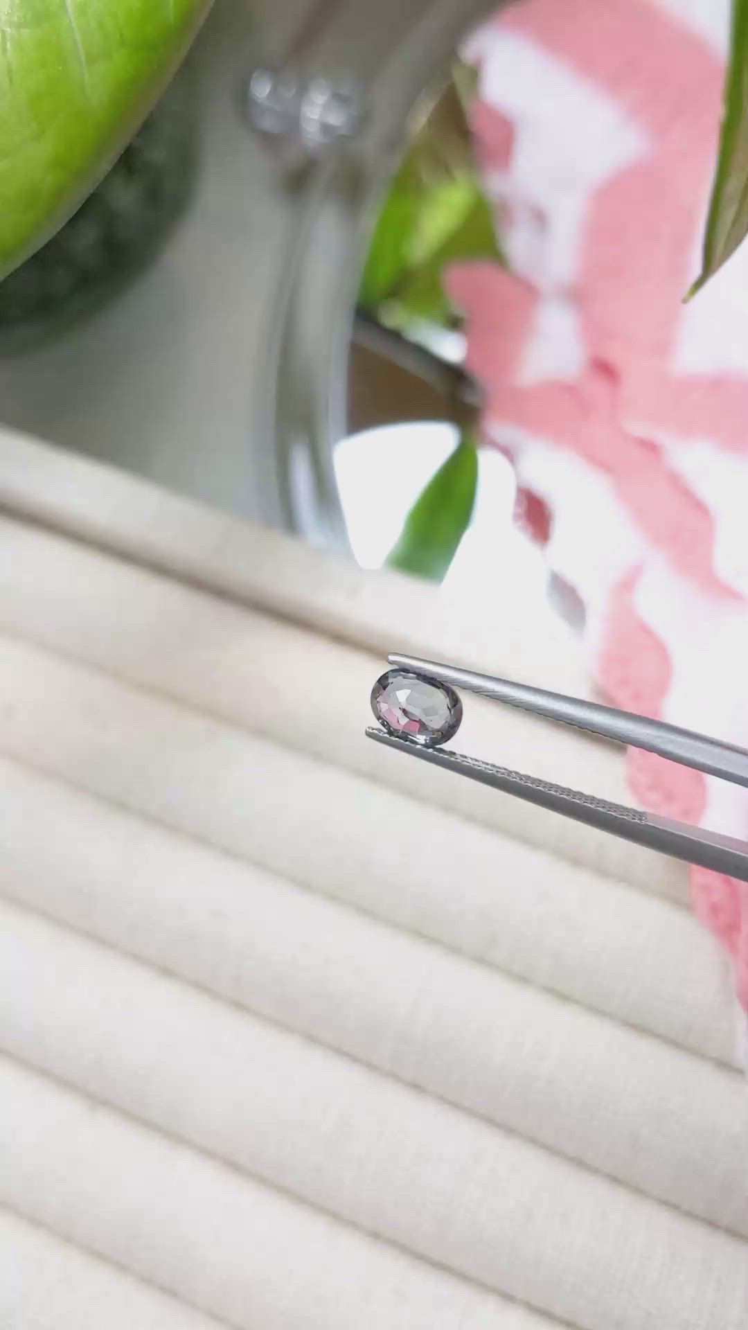 1.13 Ct. Greyish Blue Sapphire from Ceylon (Sri Lanka) Size Video