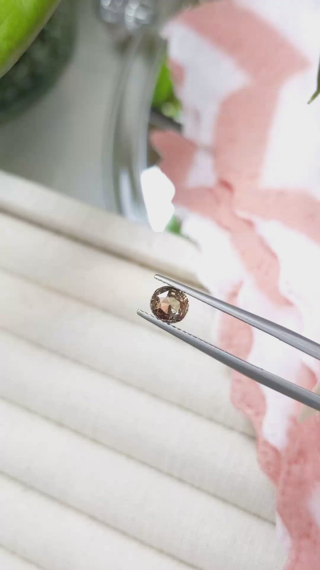 1.15 Ct. Peach Sapphire from Ceylon (Sri Lanka) Size Video