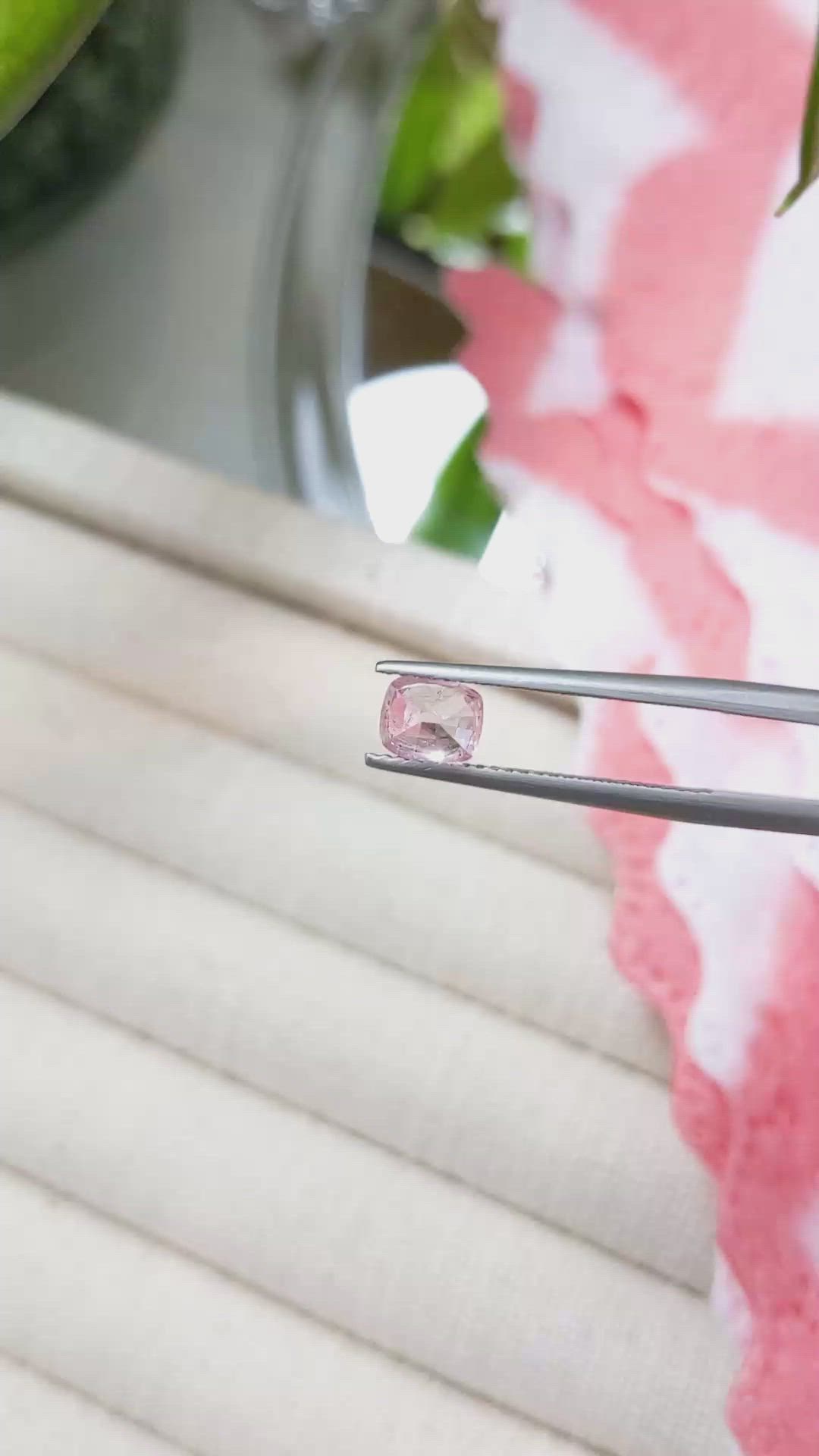 1.24 Ct. Pink Sapphire from Ceylon (Sri Lanka) Size Video