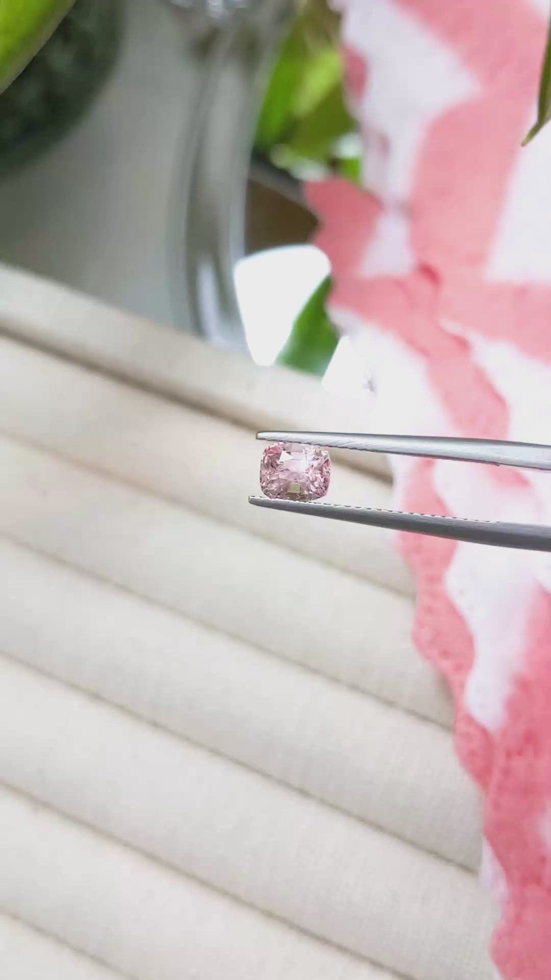 1.24 Ct. Pink Sapphire from Ceylon (Sri Lanka) Size Video